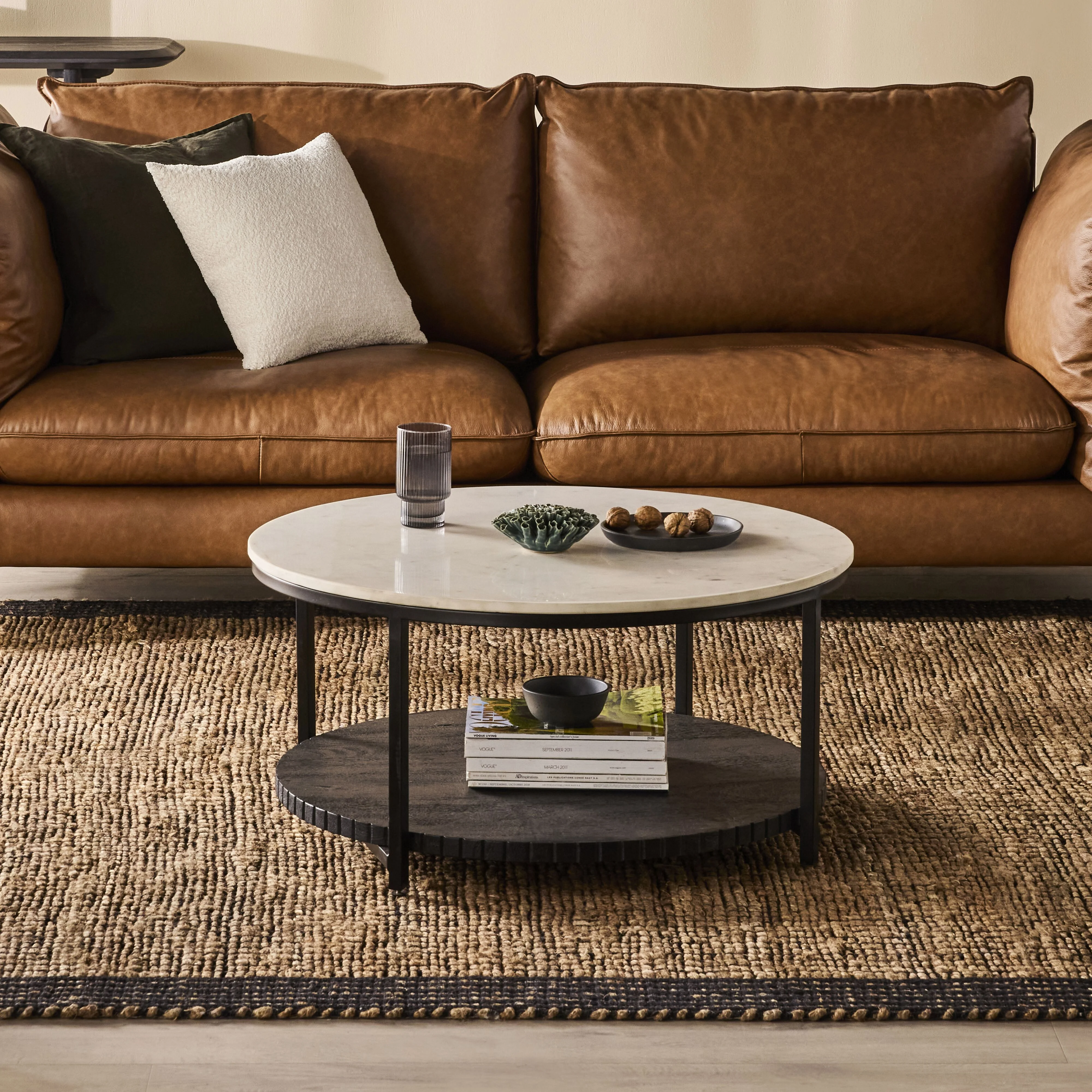 Deva Round Coffee Table Black - Image 5