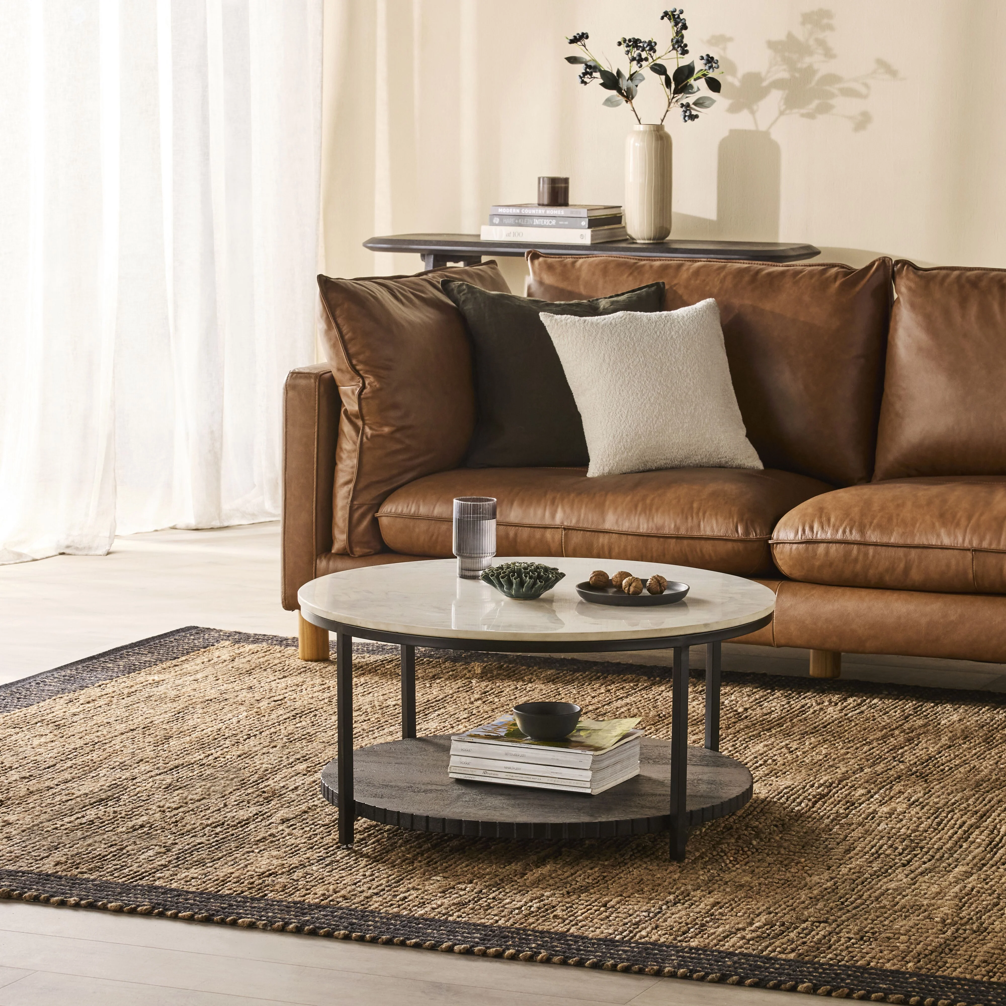 Deva Round Coffee Table Black - Image 6