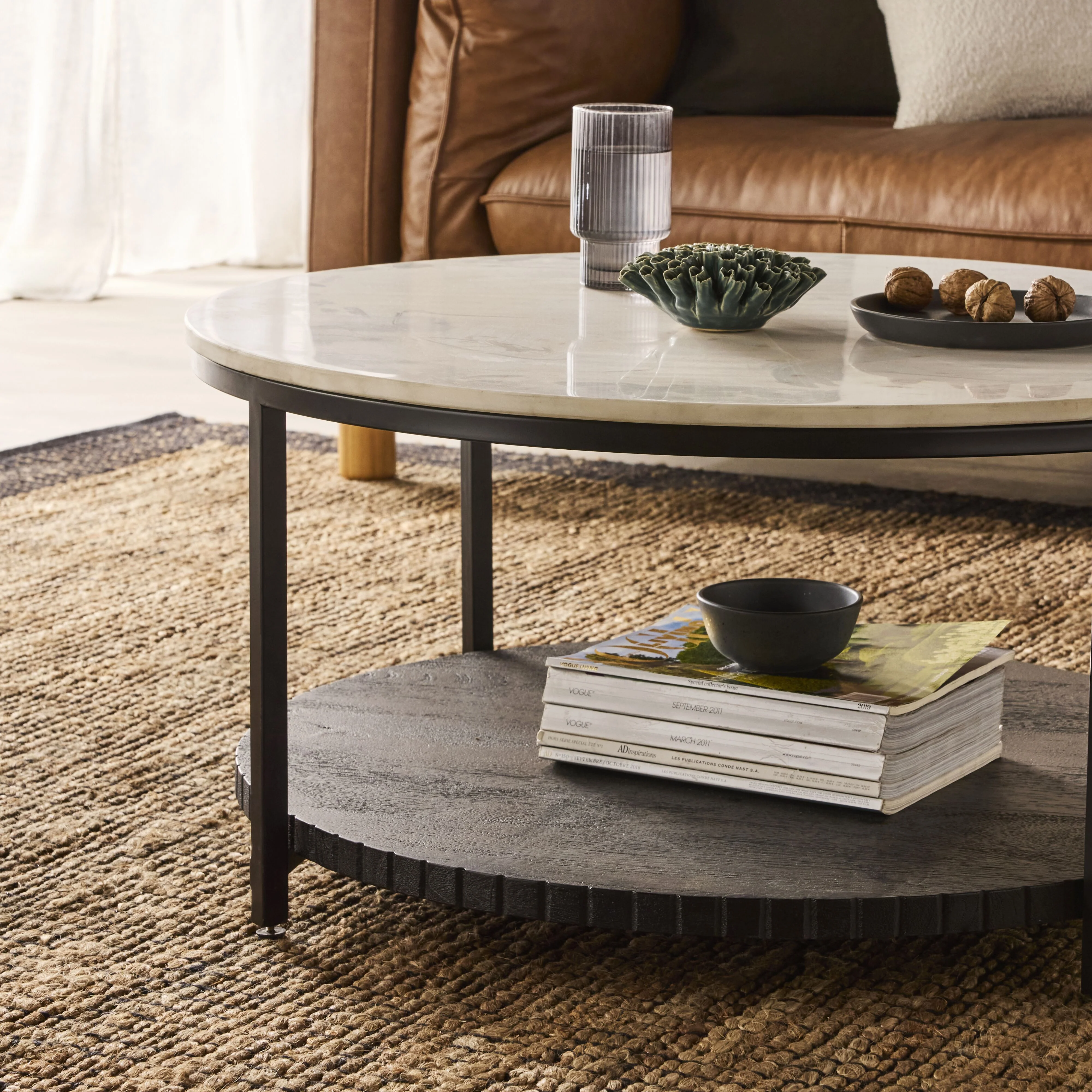 Deva Round Coffee Table Black - Image 7