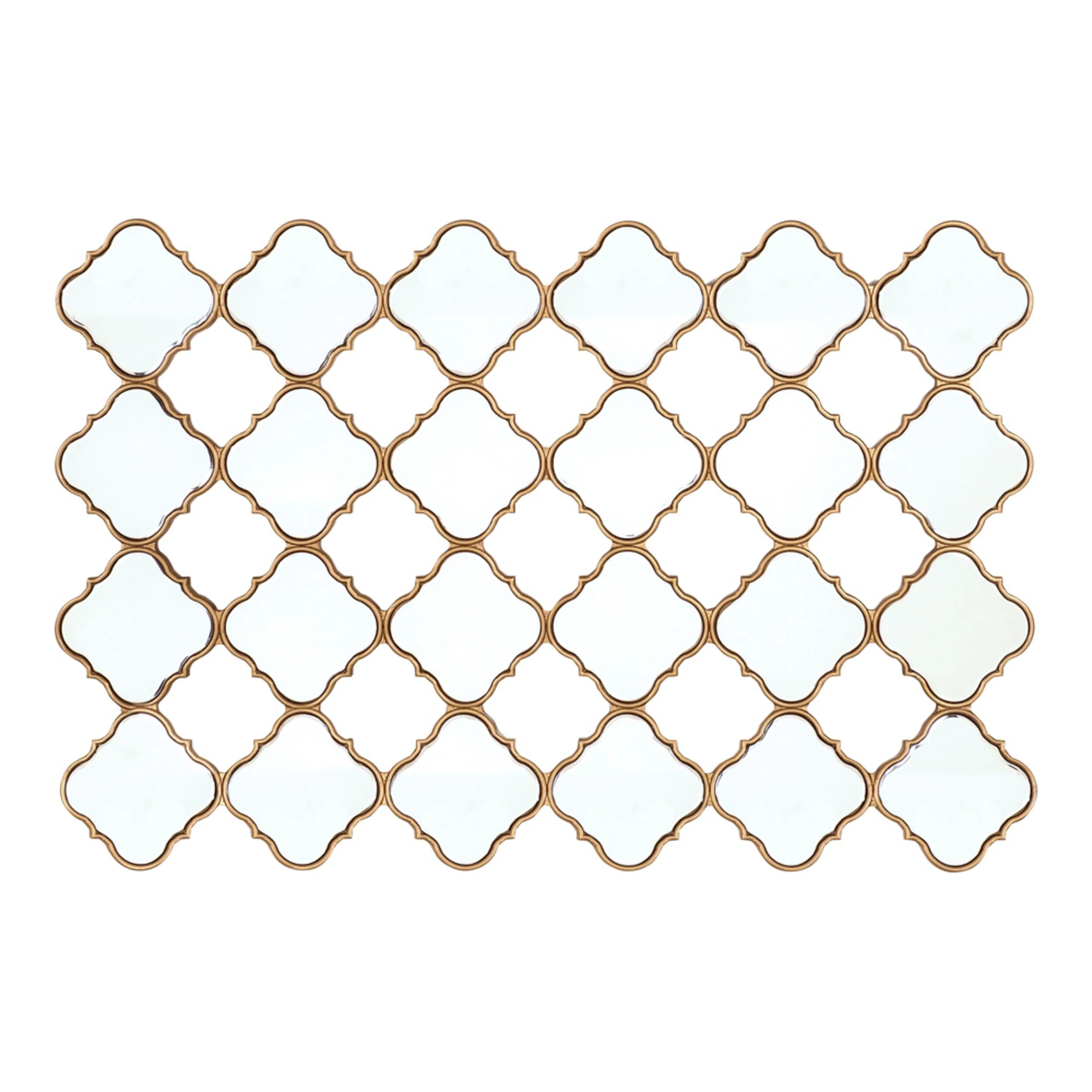 Diamond Lustre Mirrored Wall Decoration 120x80x2cm