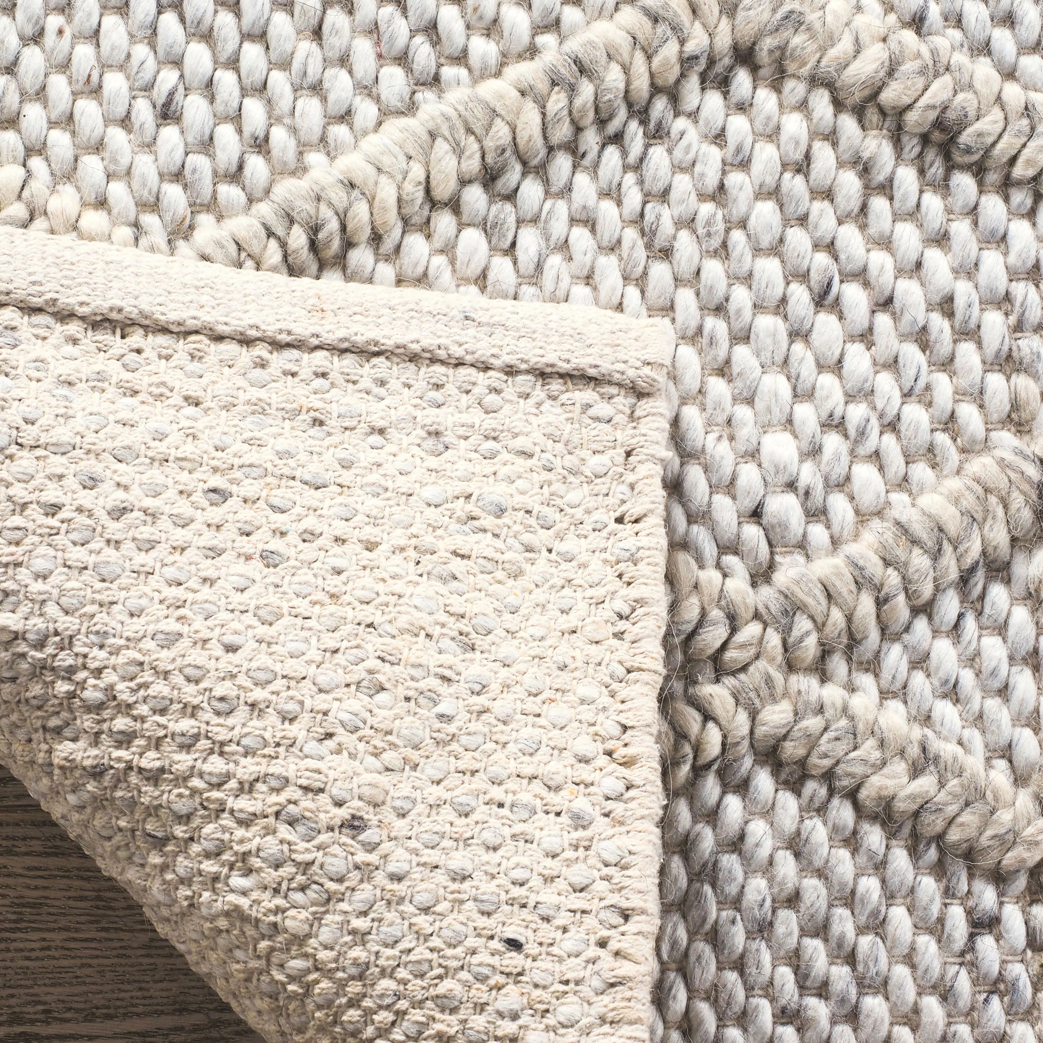 Diamond Trellis Hand Woven Wool Viscose Cream Rug 150x240cm - Image 8