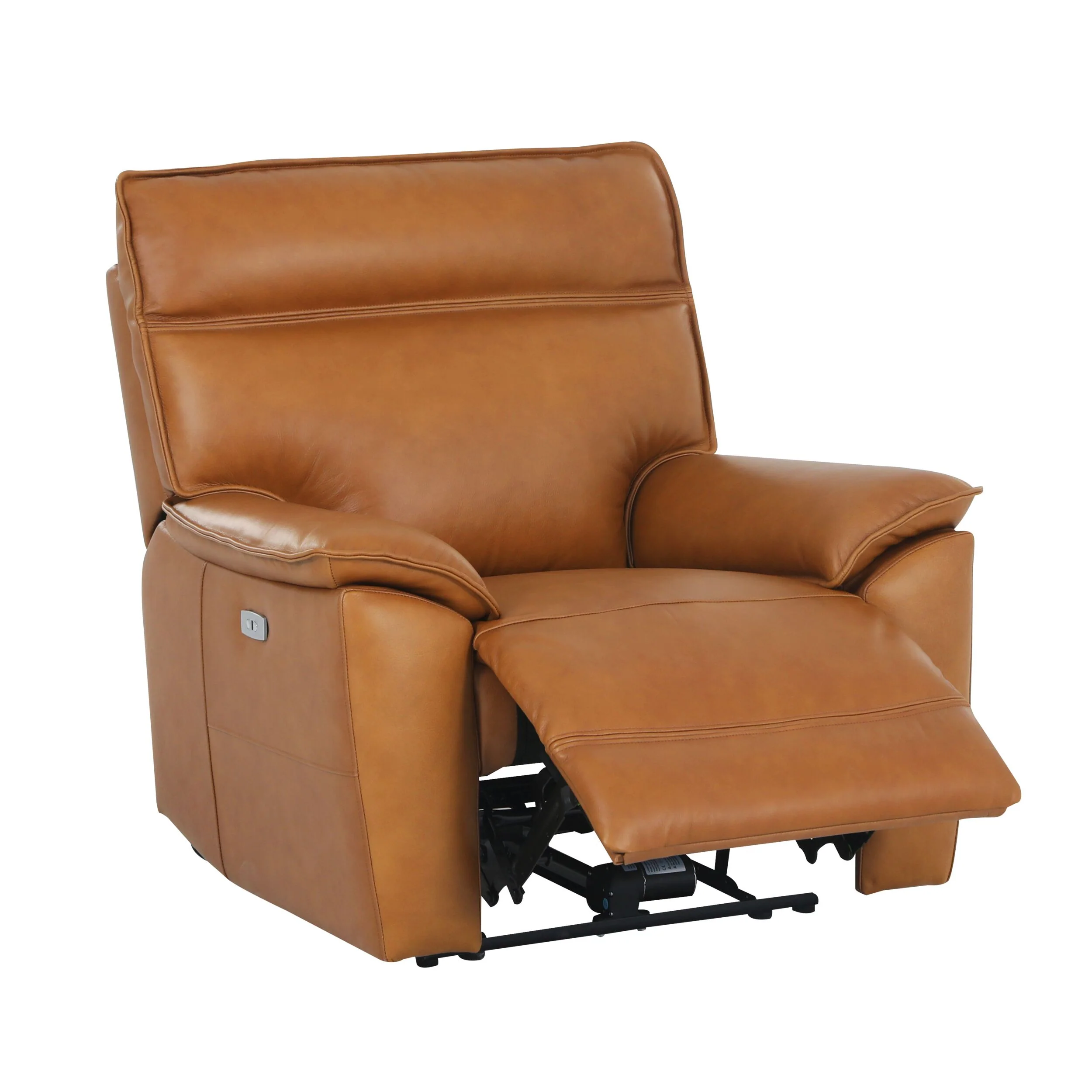Dillon 1 Seater Leather Recliner Dakota Light Chestnut - Image 3