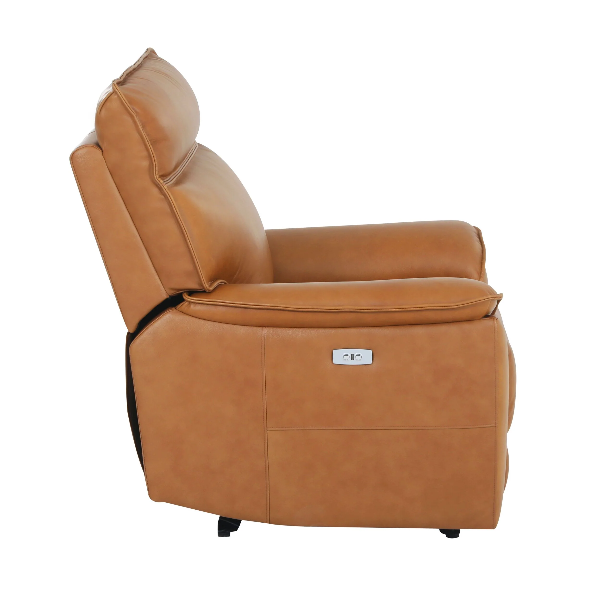 Dillon 1 Seater Leather Recliner Dakota Light Chestnut - Image 4