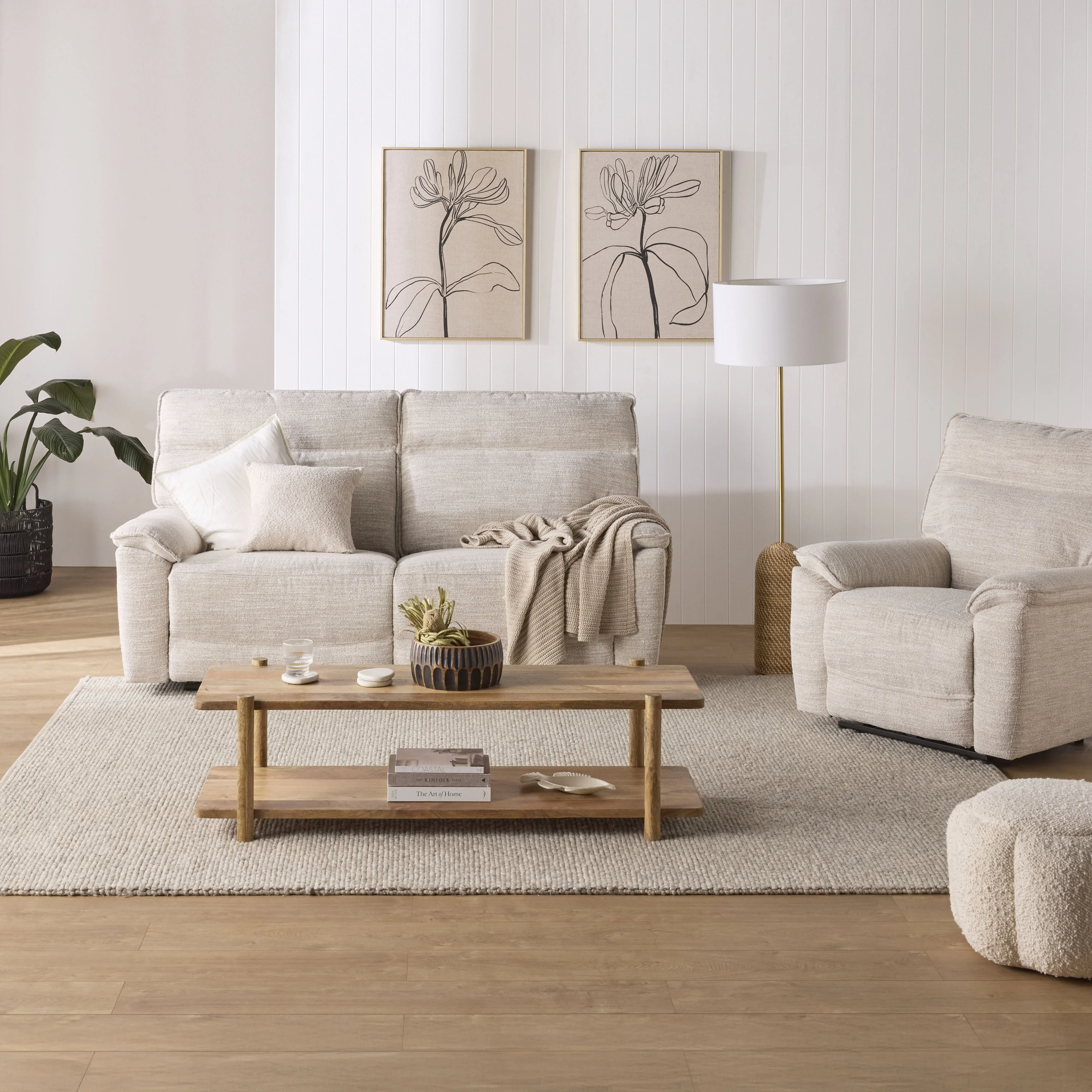 Dillon 1 Seater Recliner Natural Textured Slub - Image 13