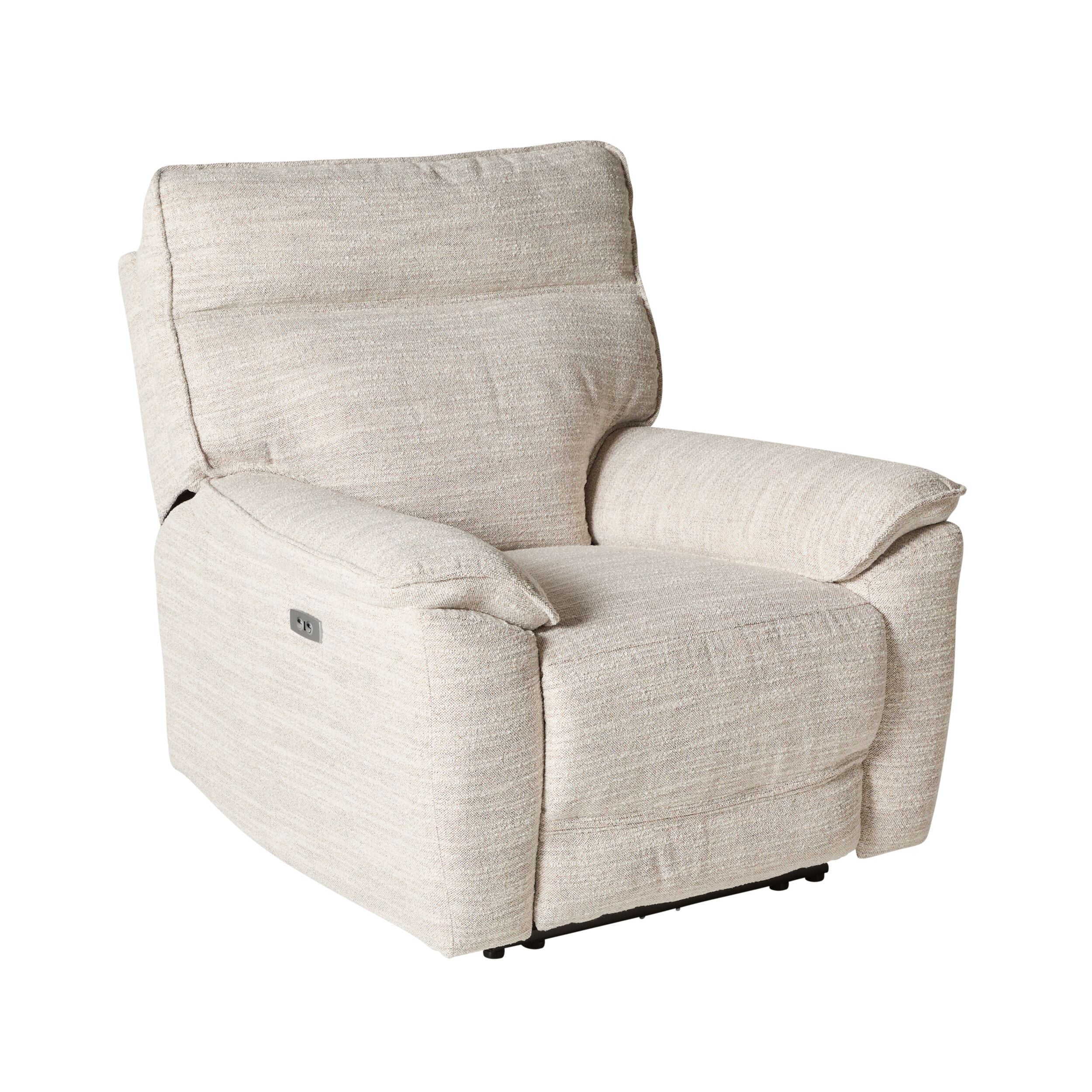 Dillon 1 Seater Recliner Natural Textured Slub - Image 2