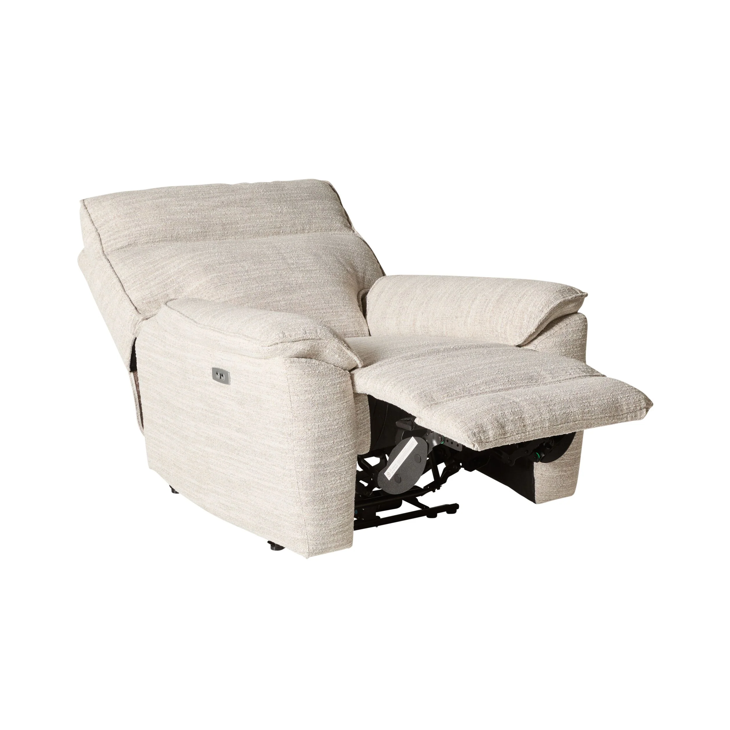 Dillon 1 Seater Recliner Natural Textured Slub - Image 4