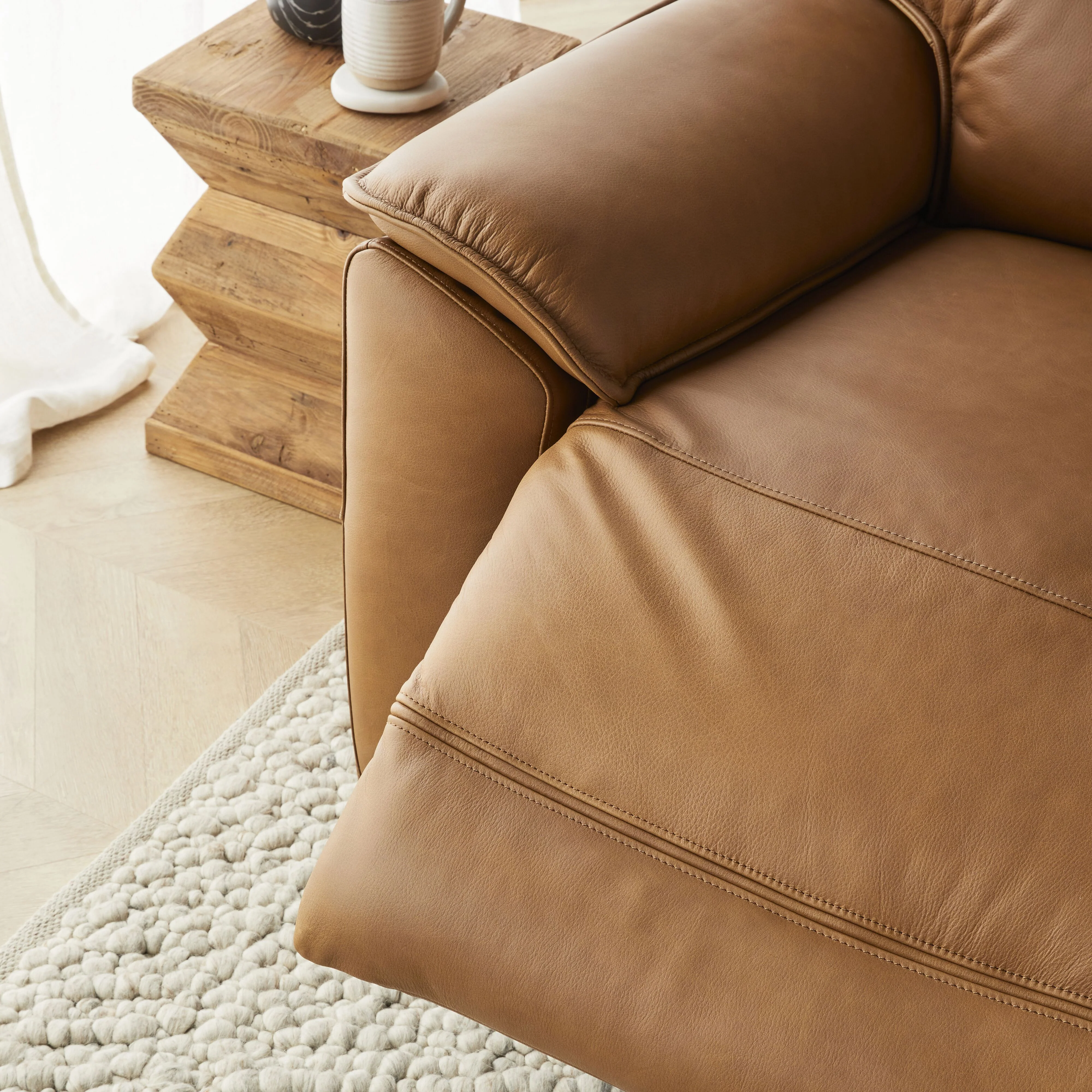 Dillon 2 Seater Leather Recliner Sofa Dakota Light Chestnut - Image 10