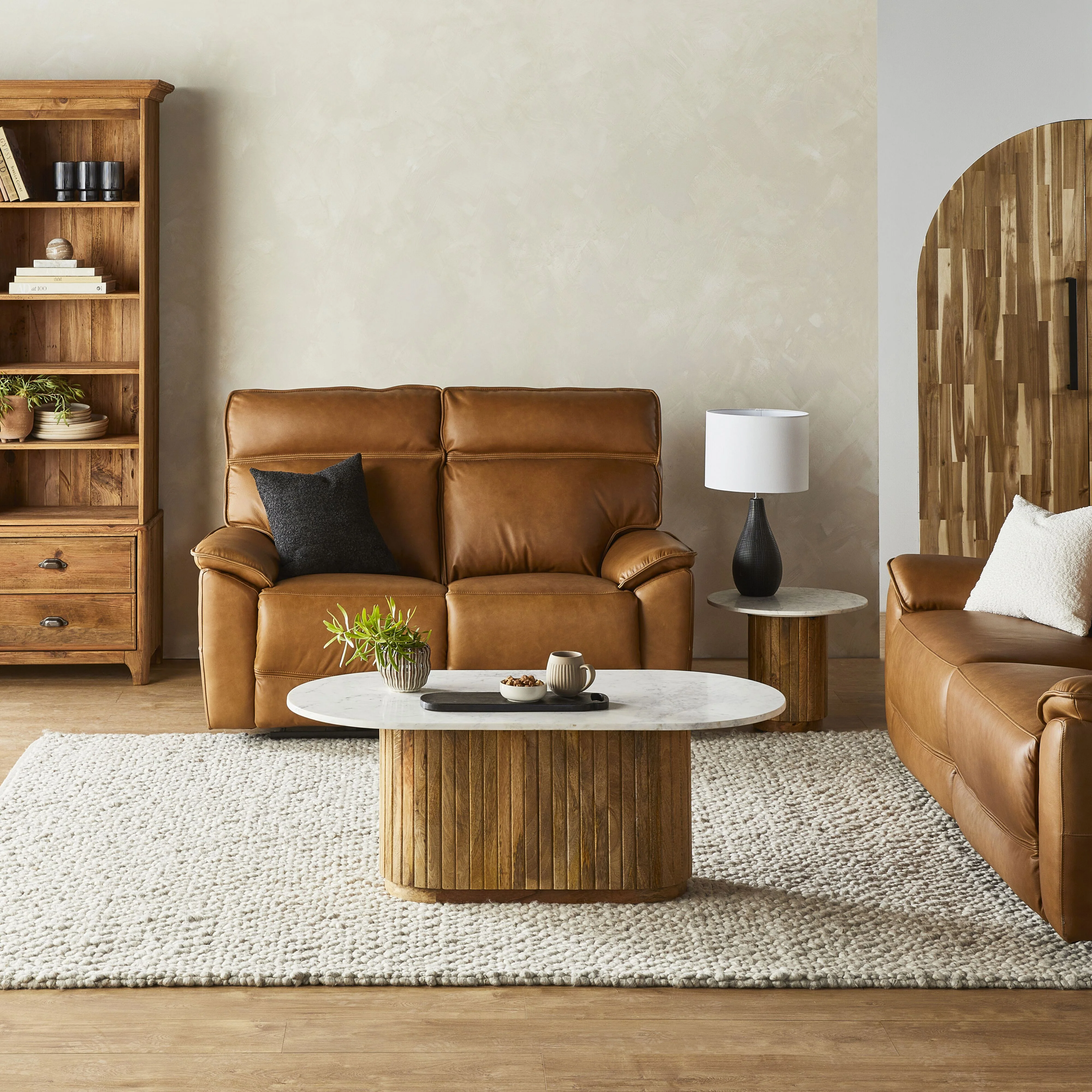 Dillon 2 Seater Leather Recliner Sofa Dakota Light Chestnut - Image 6