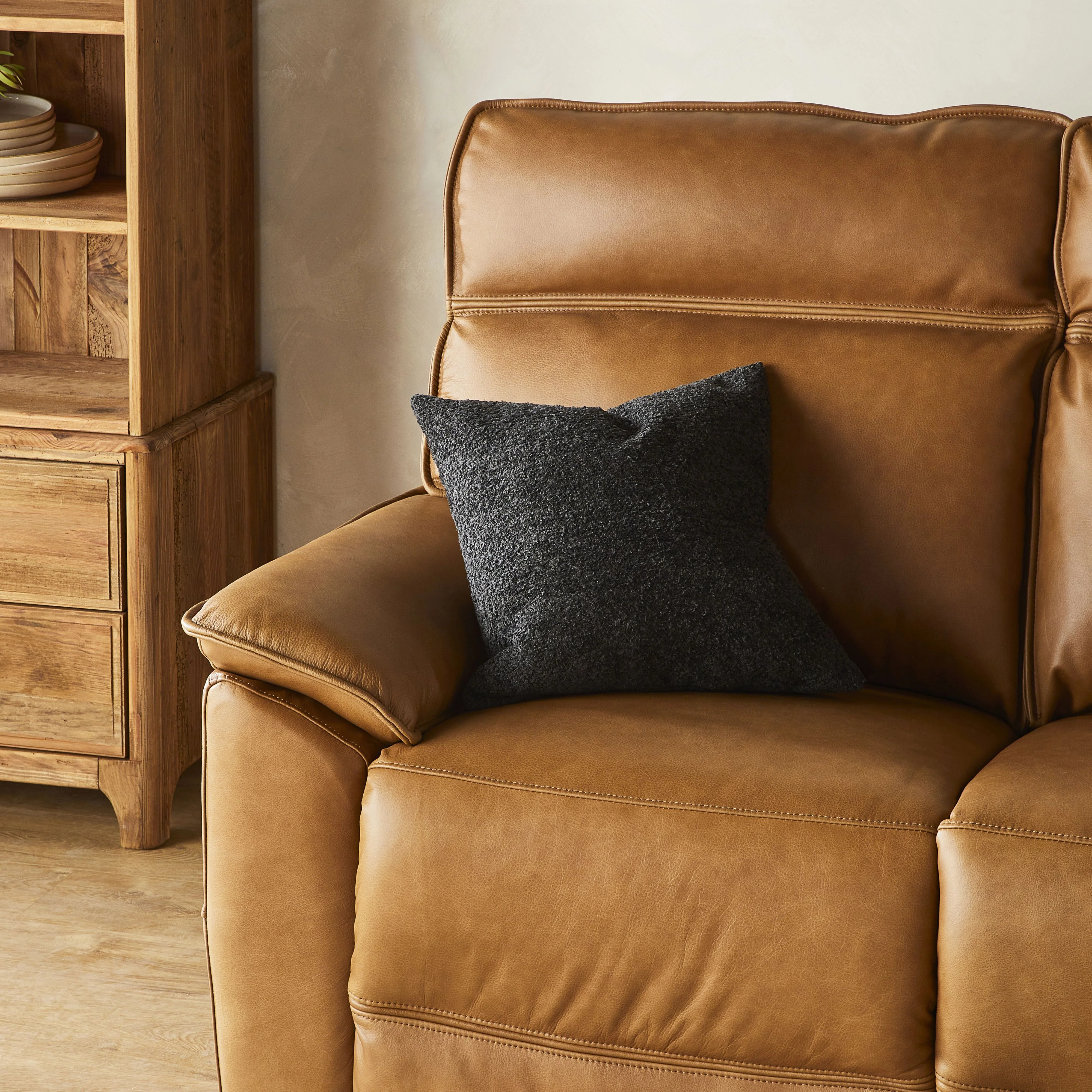 Dillon 2 Seater Leather Recliner Sofa Dakota Light Chestnut - Image 9
