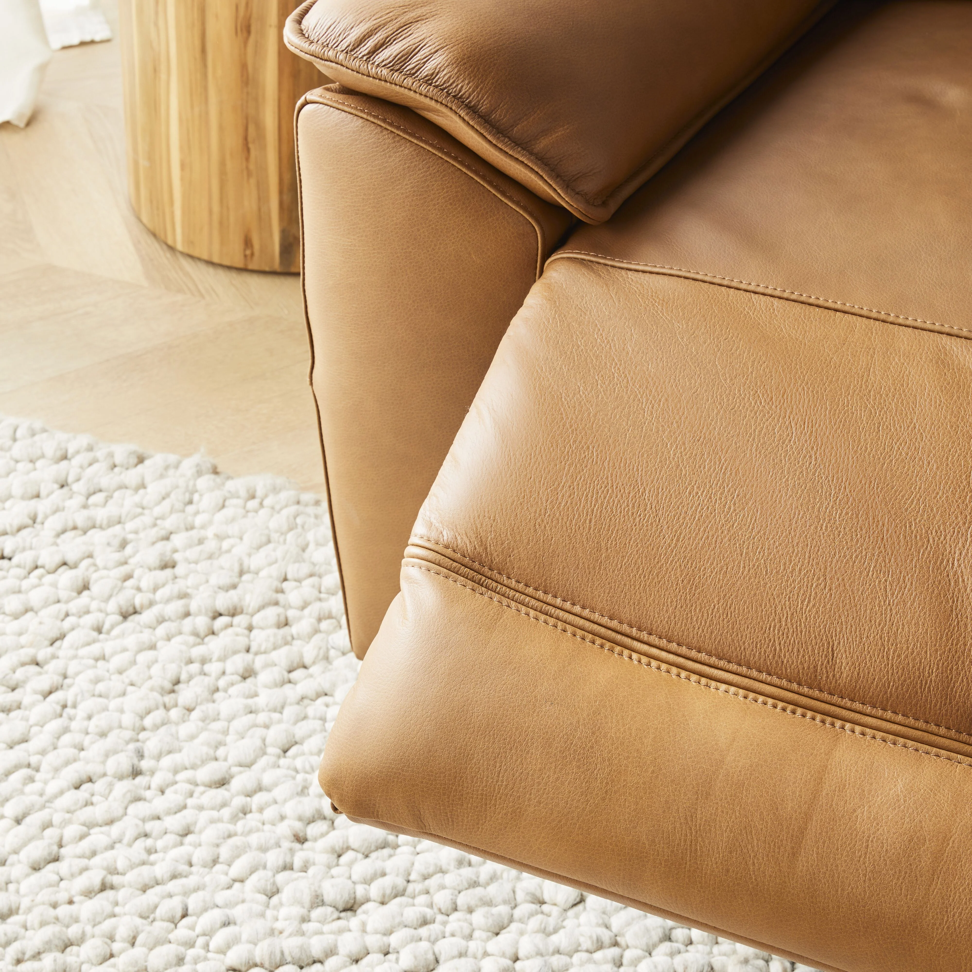 Dillon 3 Seater Leather Recliner Dakota Light Chestnut - Image 16