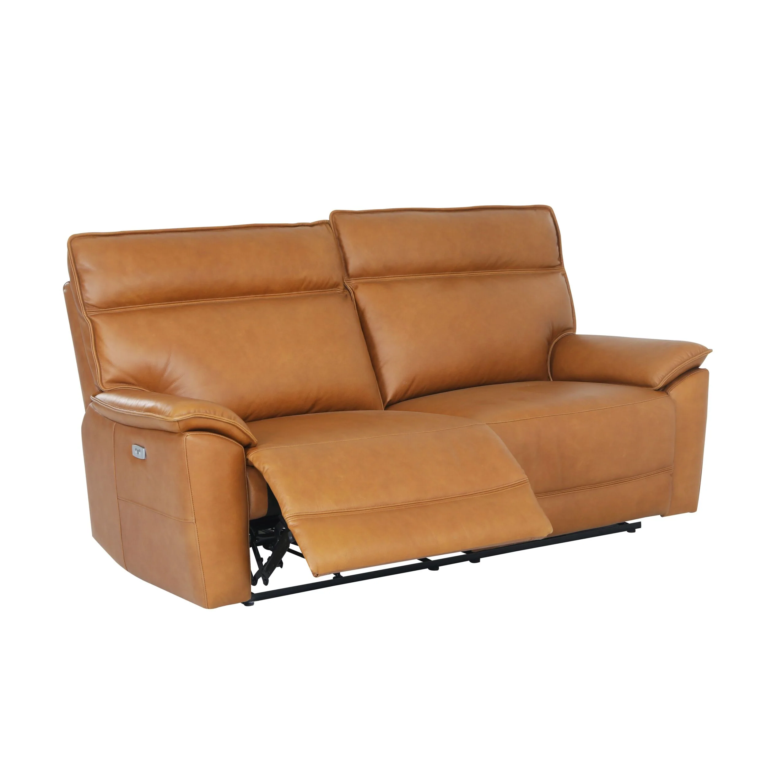 Dillon 3 Seater Leather Recliner Dakota Light Chestnut - Image 3