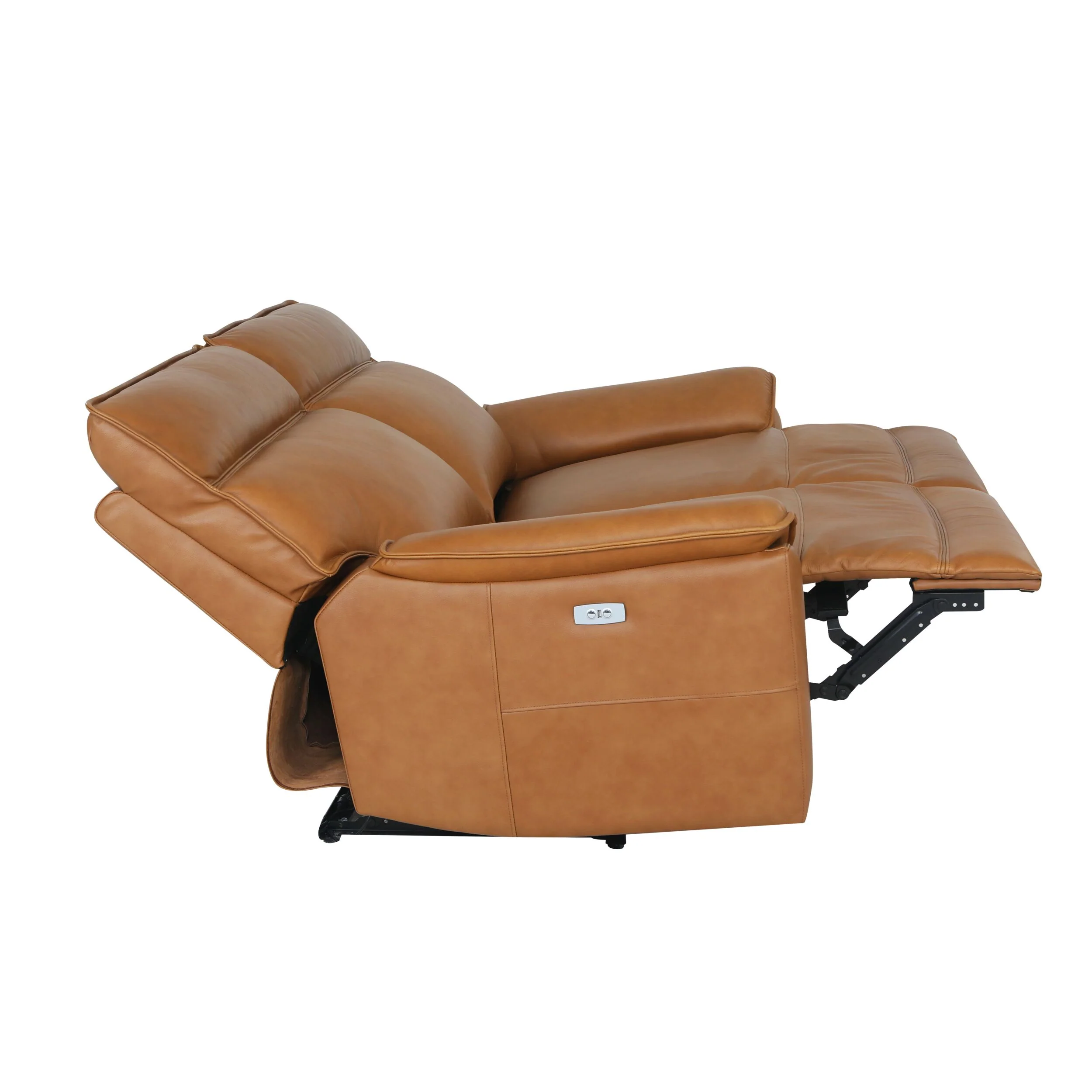 Dillon 3 Seater Leather Recliner Dakota Light Chestnut - Image 5