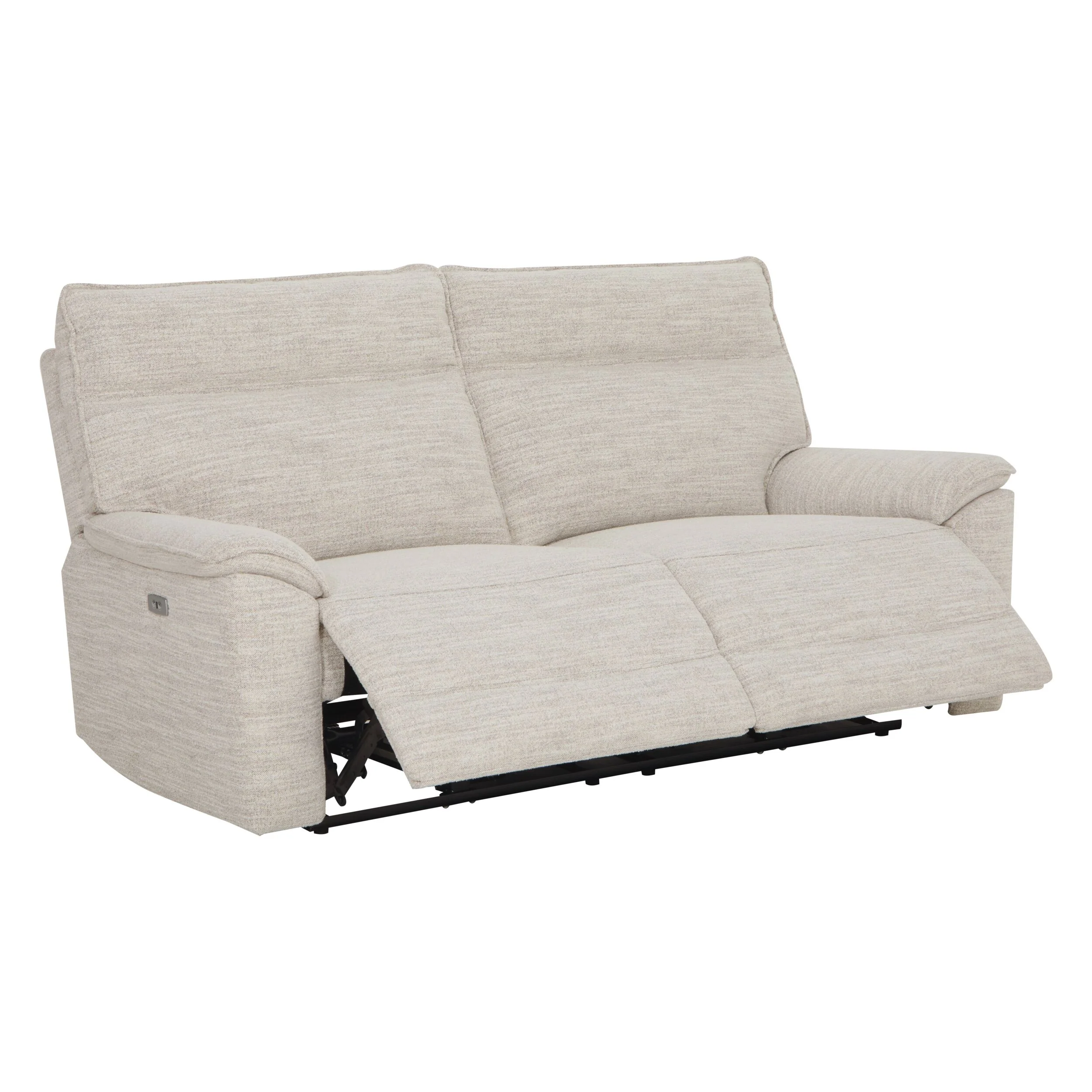 Dillon 3 Seater Recliner Natural Textured Slub - Image 3