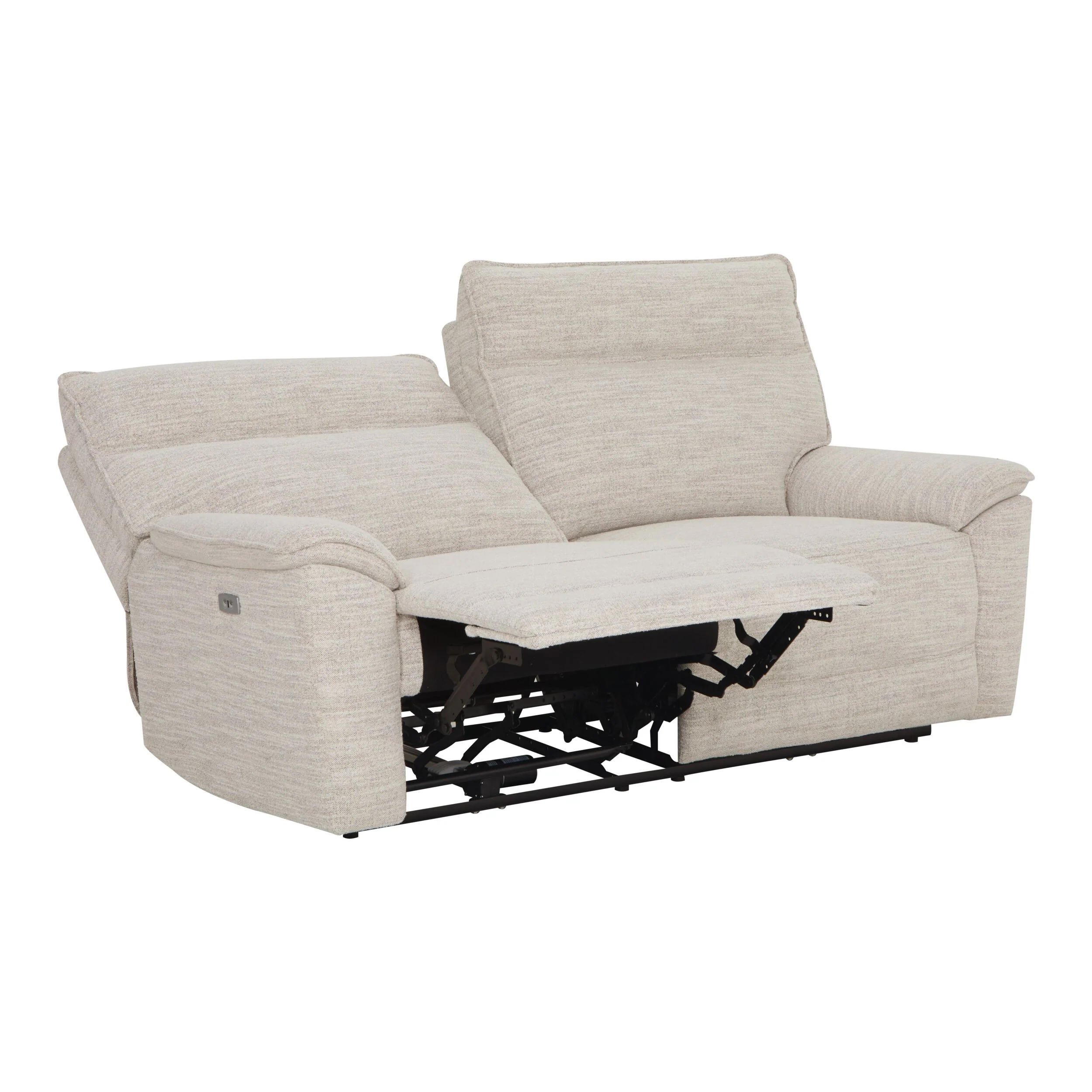 Dillon 3 Seater Recliner Natural Textured Slub - Image 4