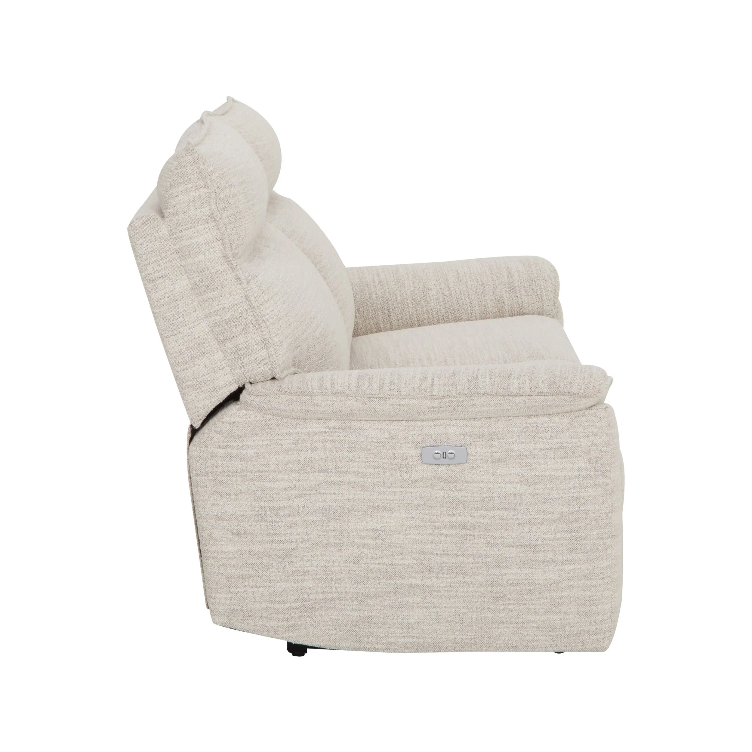 Dillon 3 Seater Recliner Natural Textured Slub - Image 5