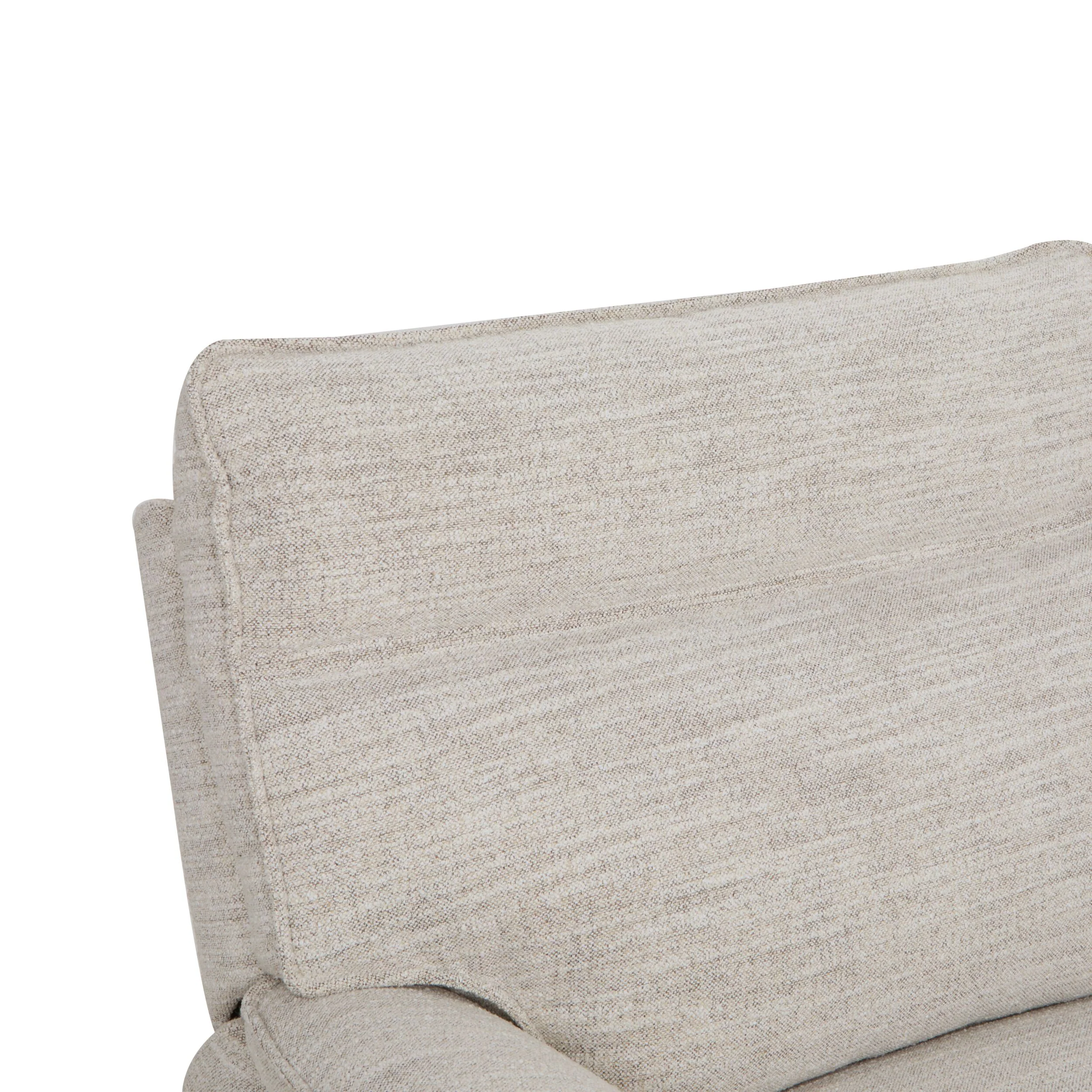 Dillon 3 Seater Recliner Natural Textured Slub - Image 7