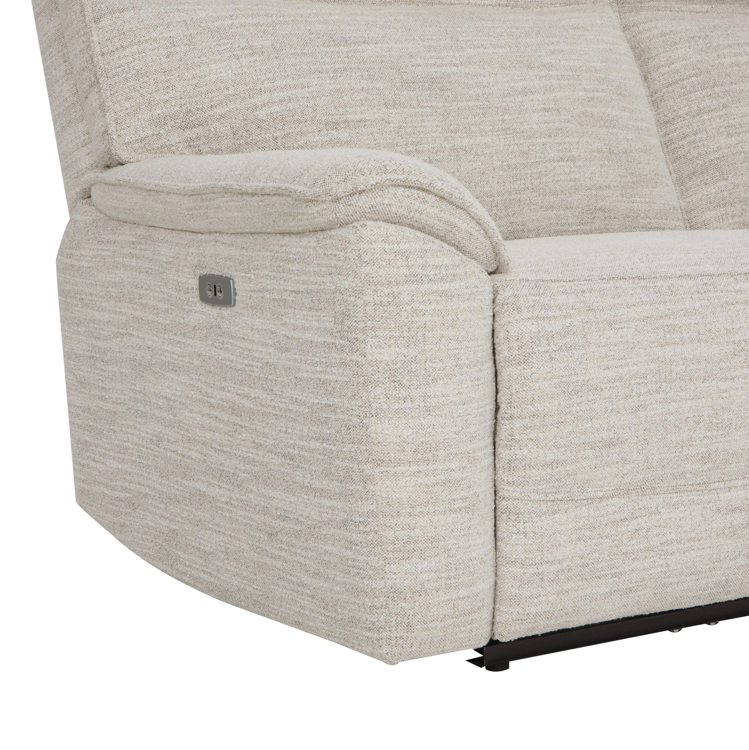 Dillon 3 Seater Recliner Natural Textured Slub - Image 8