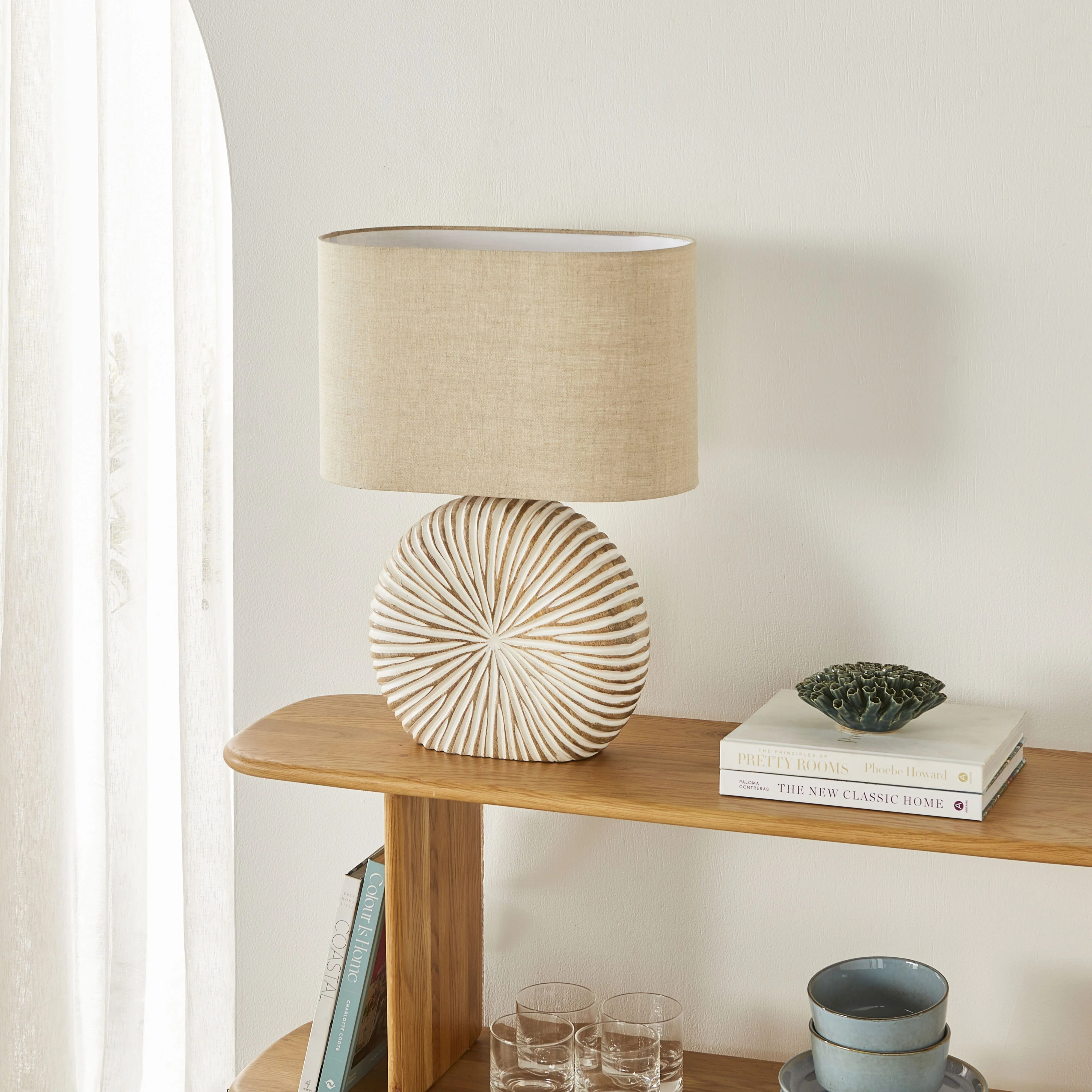 Dina Wooden Table Lamp 55cm - Image 4