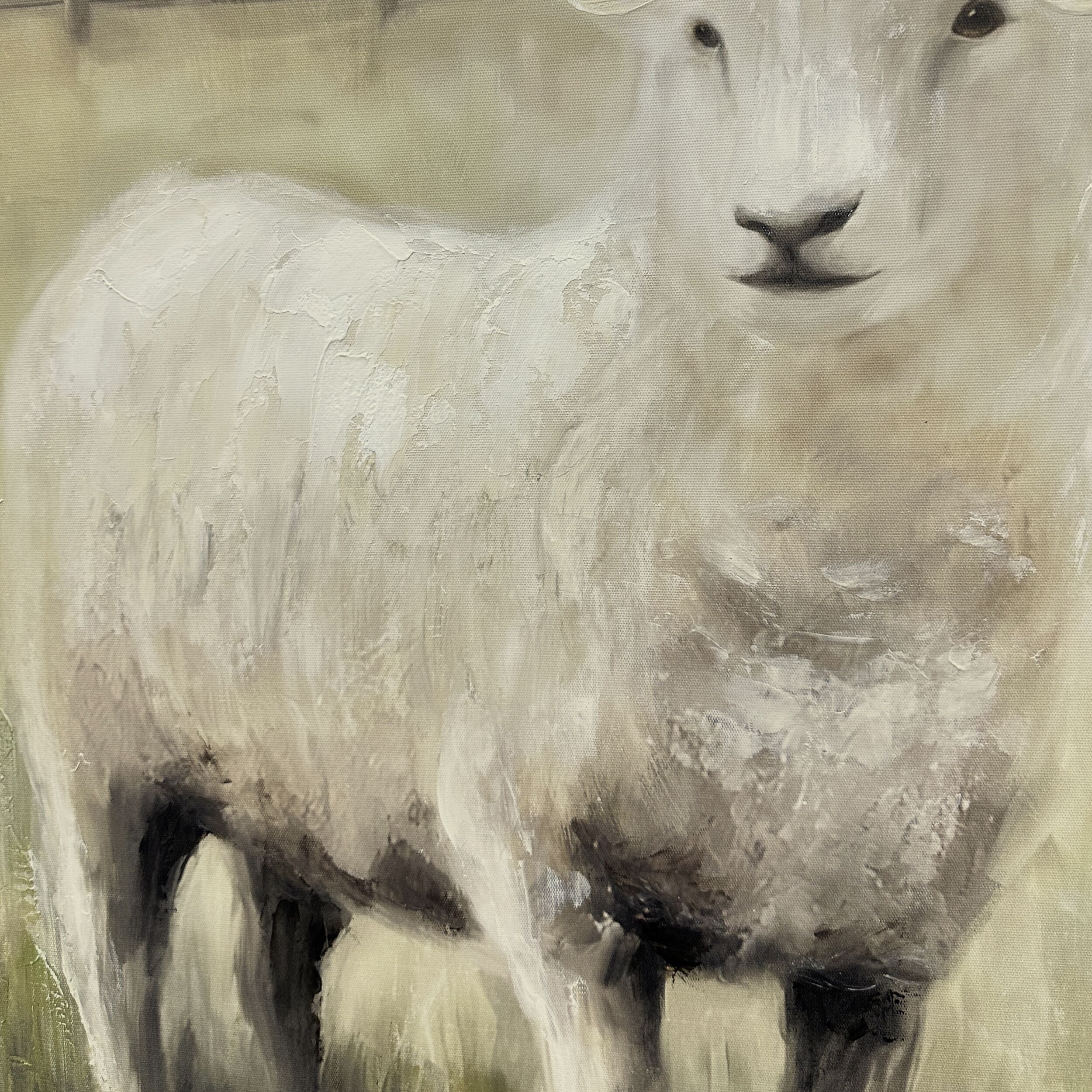 Dolly's Meadow Framed Textured Print 100x75cm - Image 3