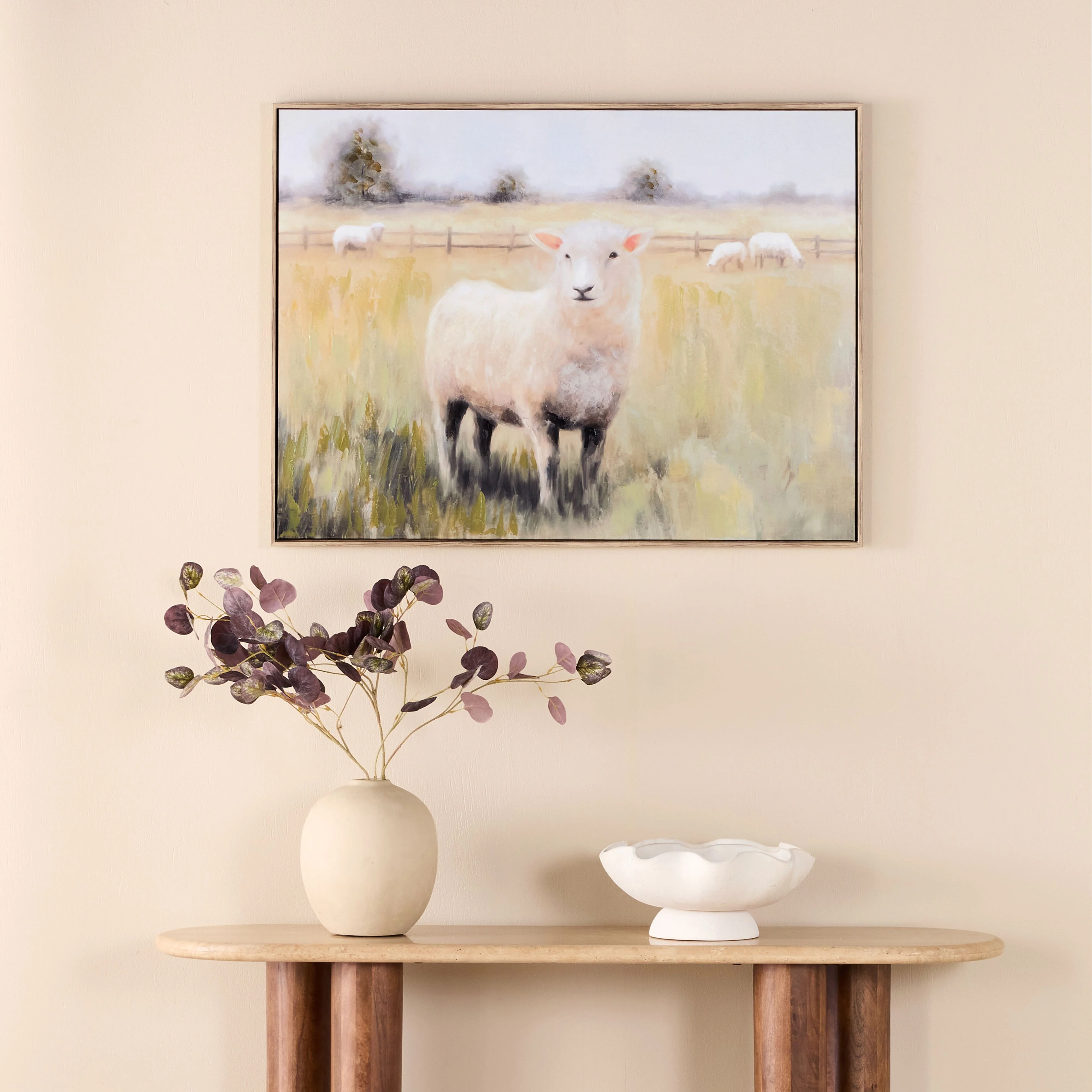 Dolly's Meadow Framed Textured Print 100x75cm - Image 4