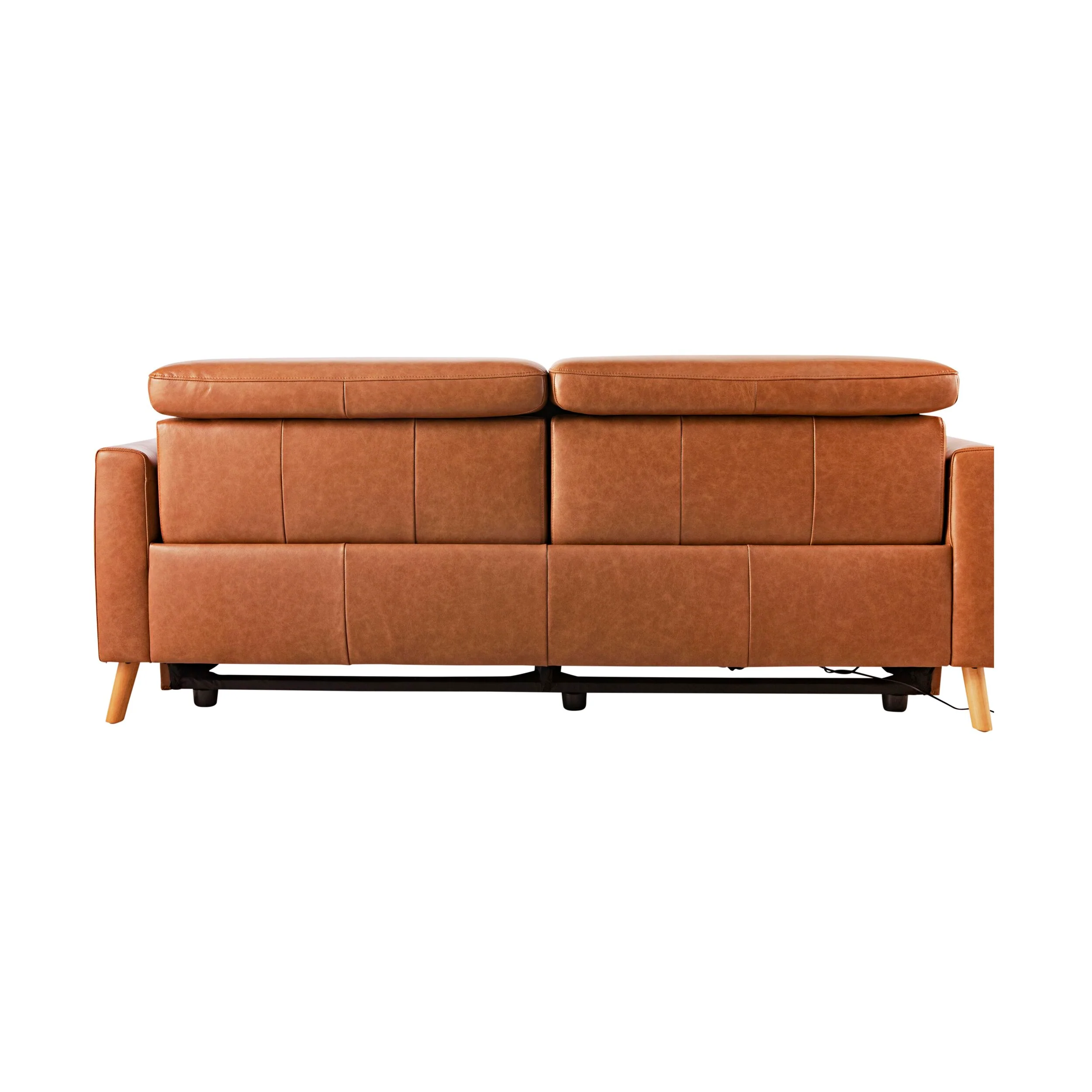 Dunaway 2 Seater Leather Recliner Sofa Dakota Vintage Saddle - Image 4