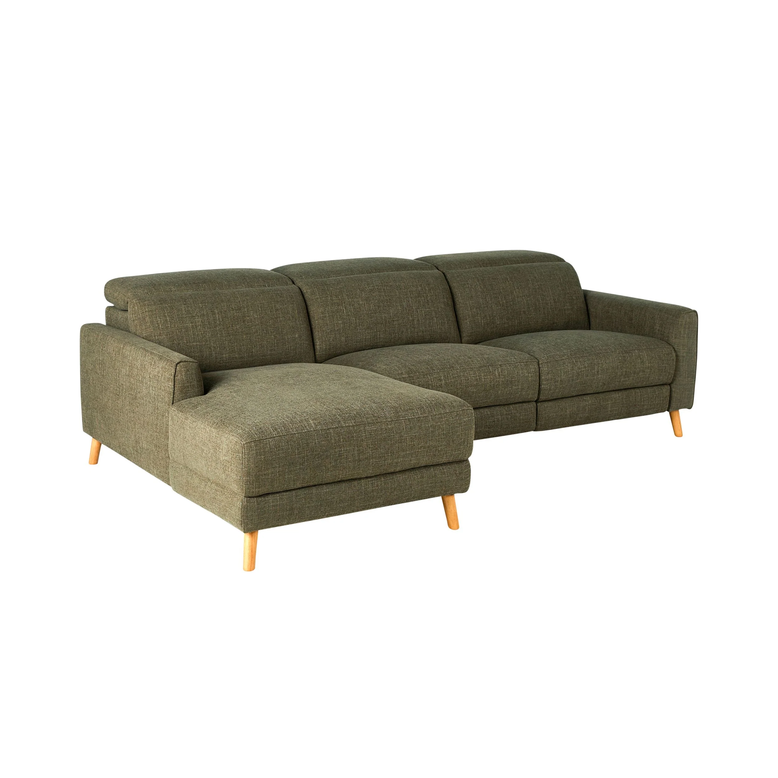 Dunaway 3 Seater Recliner Chaise Sofa Daintree Green - Image 2