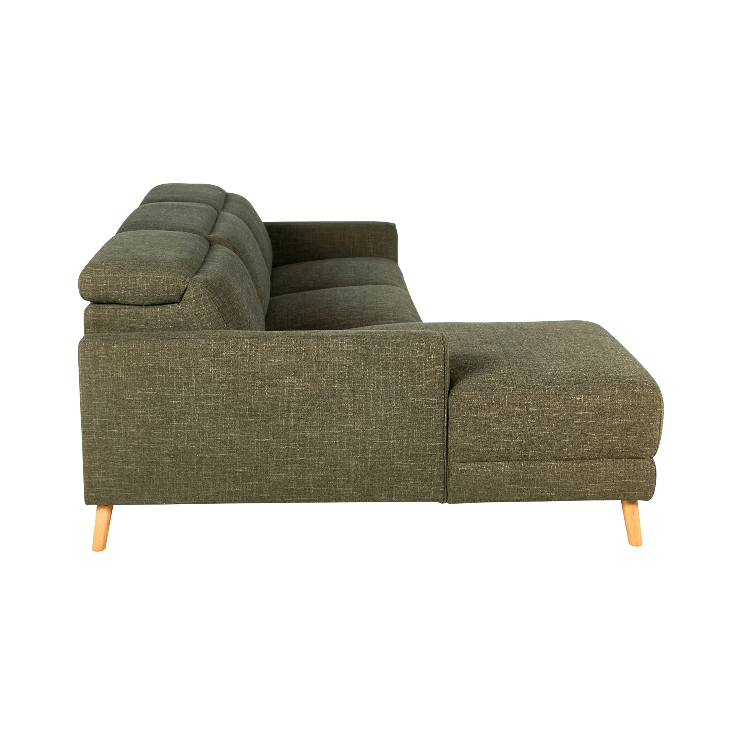 Dunaway 3 Seater Recliner Chaise Sofa Daintree Green - Image 4
