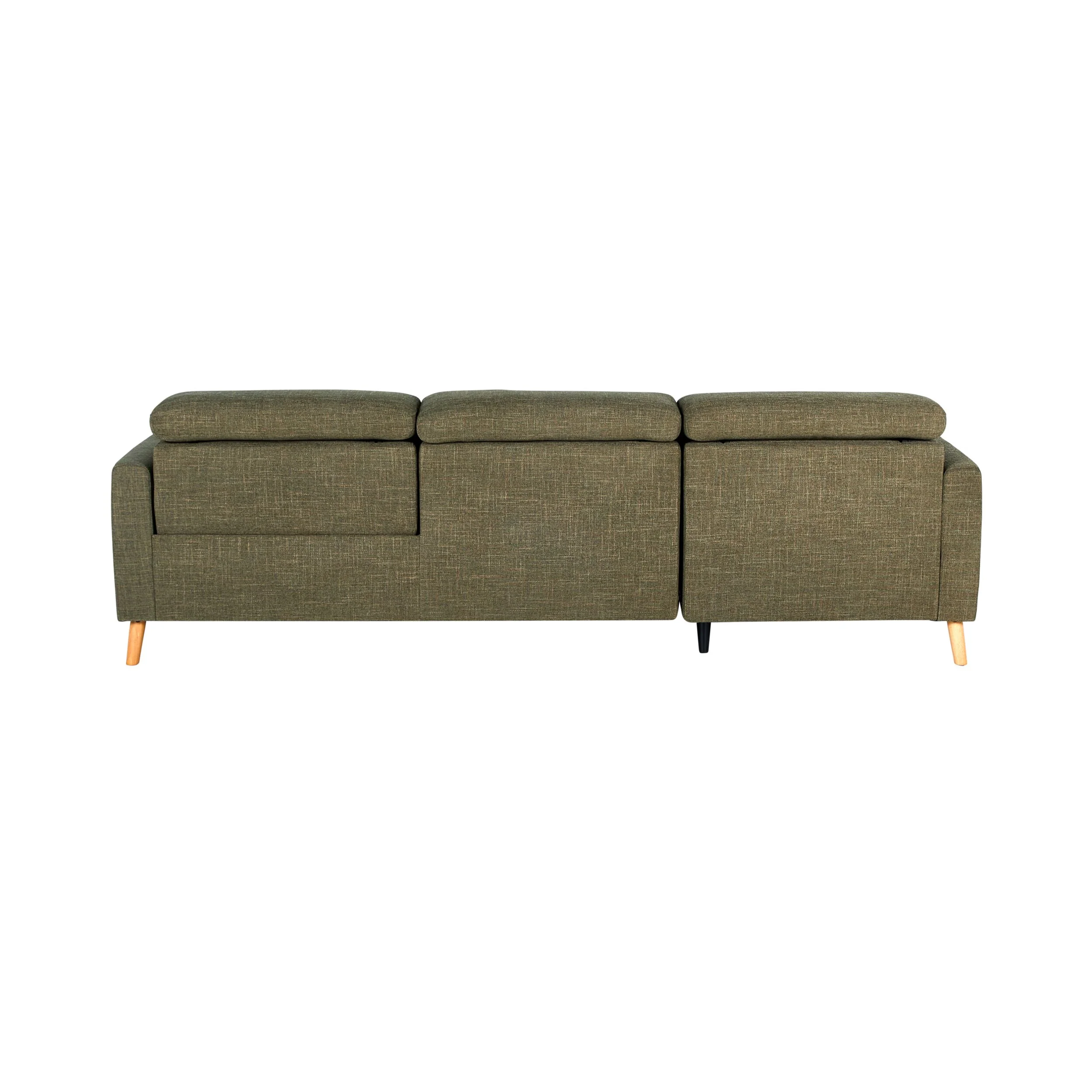 Dunaway 3 Seater Recliner Chaise Sofa Daintree Green - Image 5