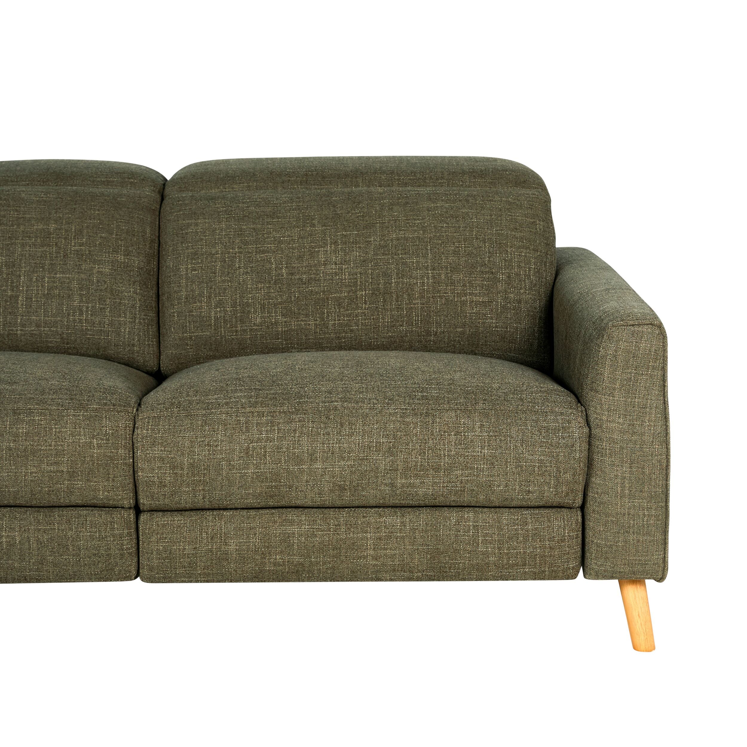 Dunaway 3 Seater Recliner Chaise Sofa Daintree Green - Image 6