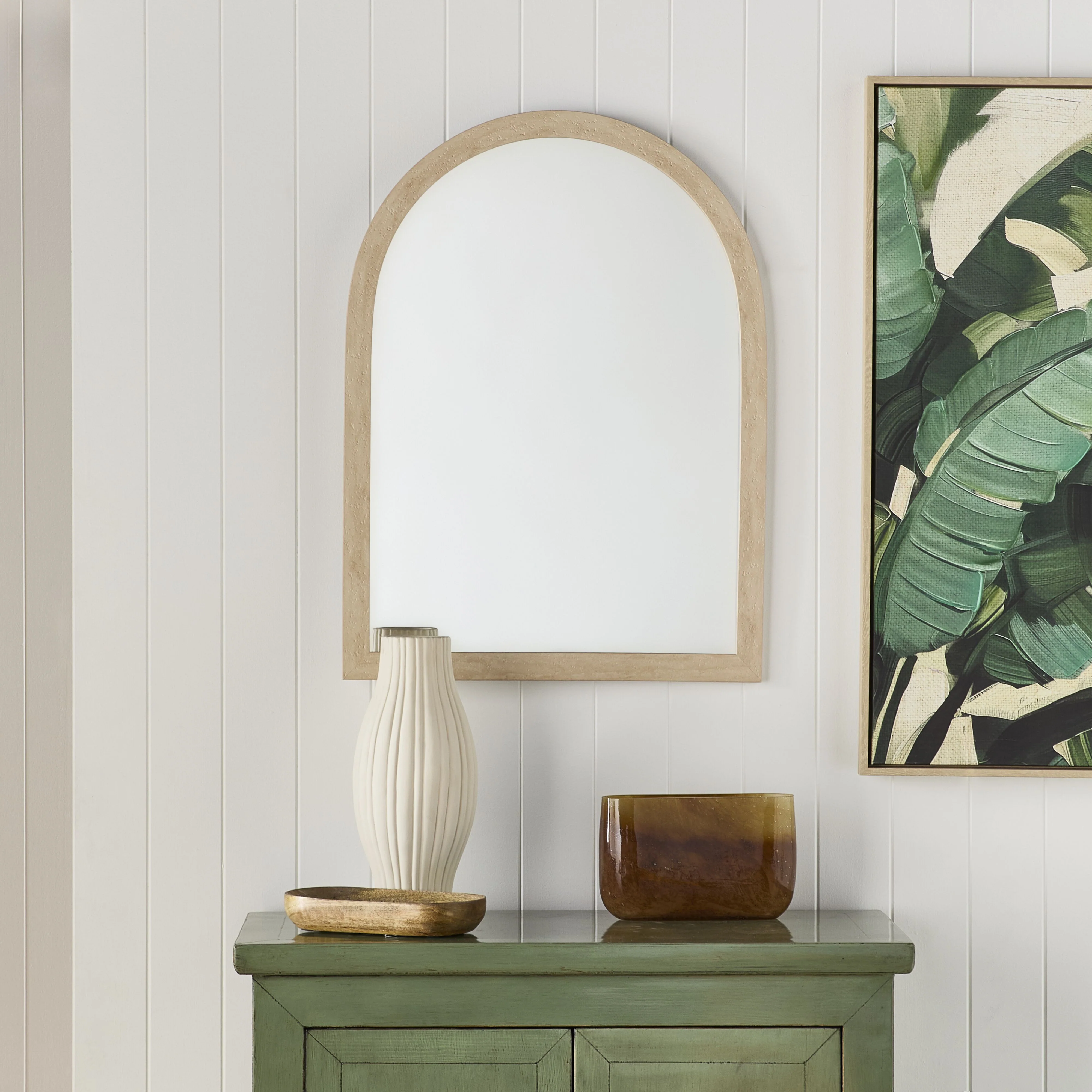 Dune Stone Effect Arched Mirror 50x70cm - Image 5