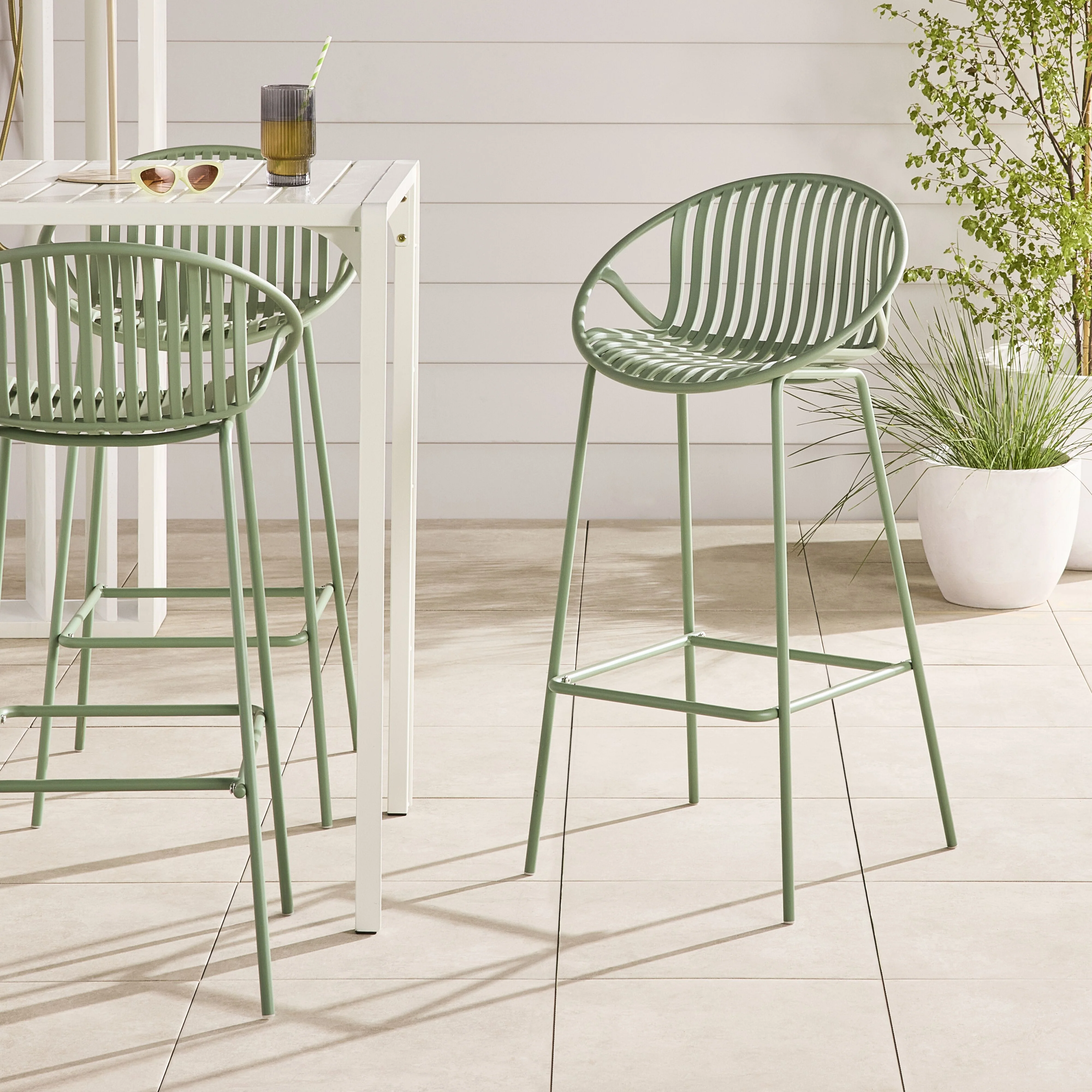 Ebony Bar Stool Green - Image 8