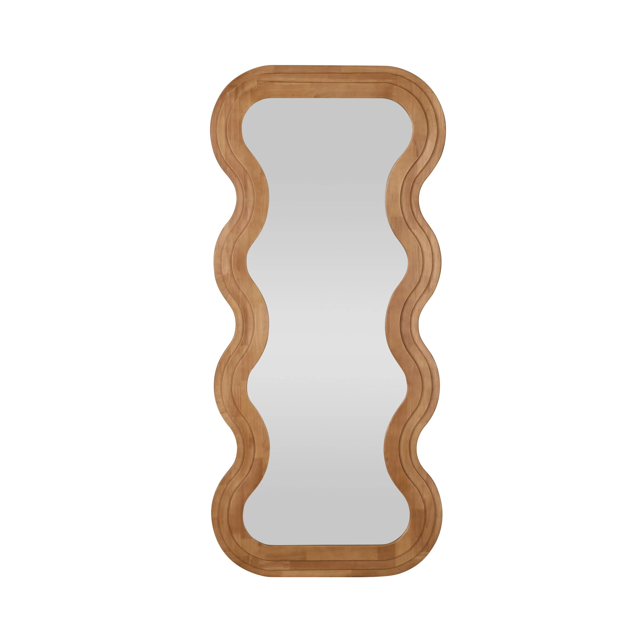 Echoes Scalloped Wooden Floor Mirror 81x182cm