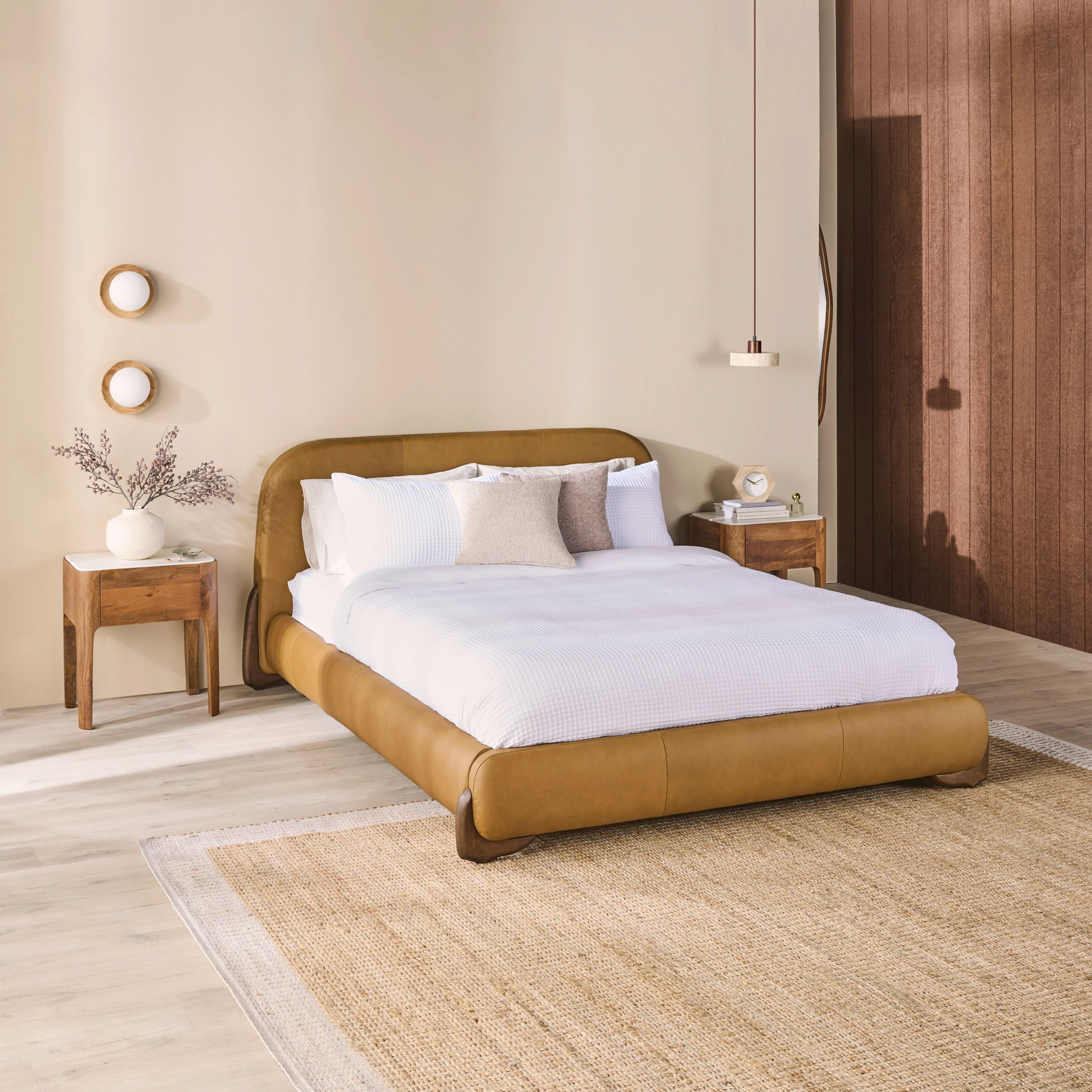 Eden Leather Queen Bed - Image 9