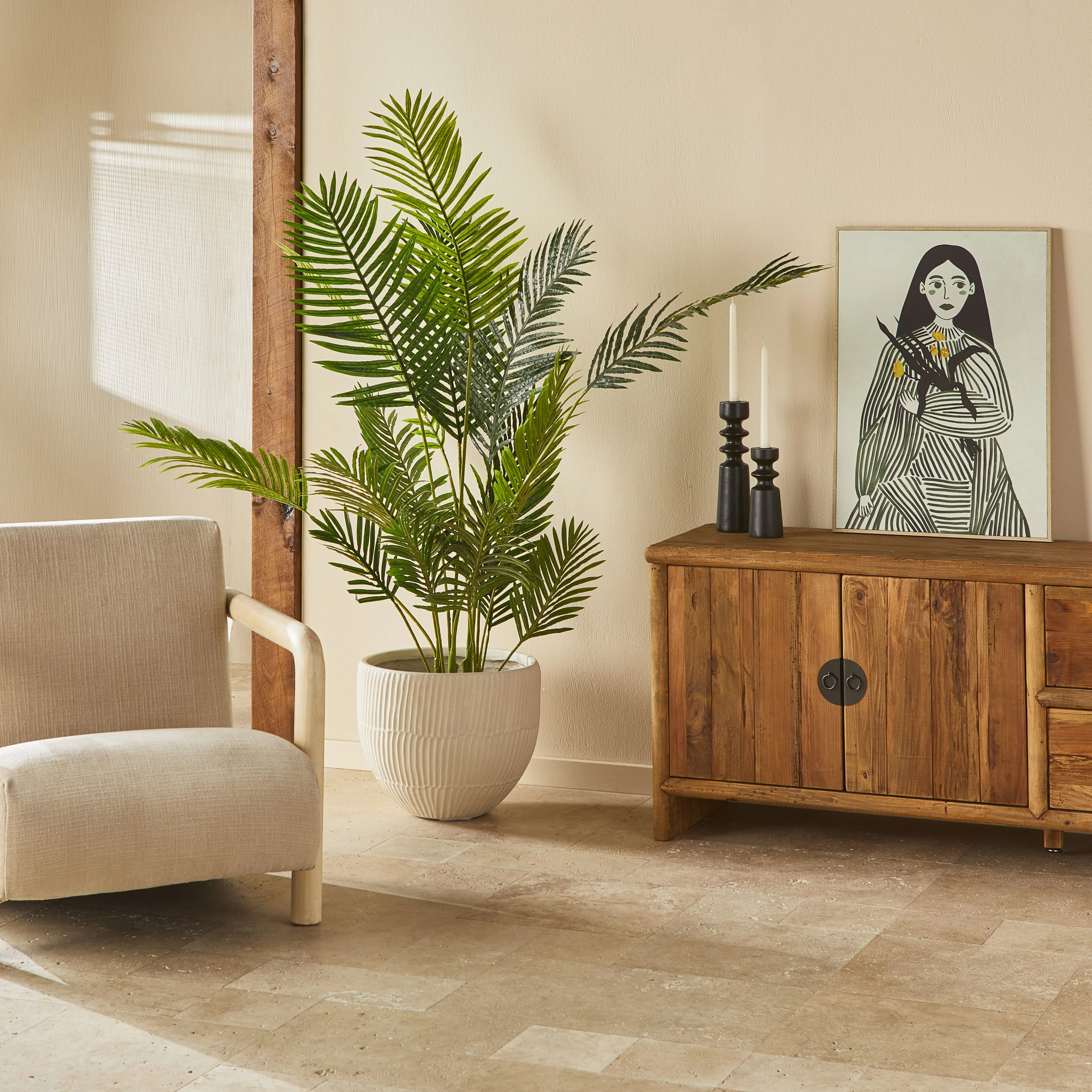 Eden Potted Faux Areca Palm Tree 160cm - Image 3