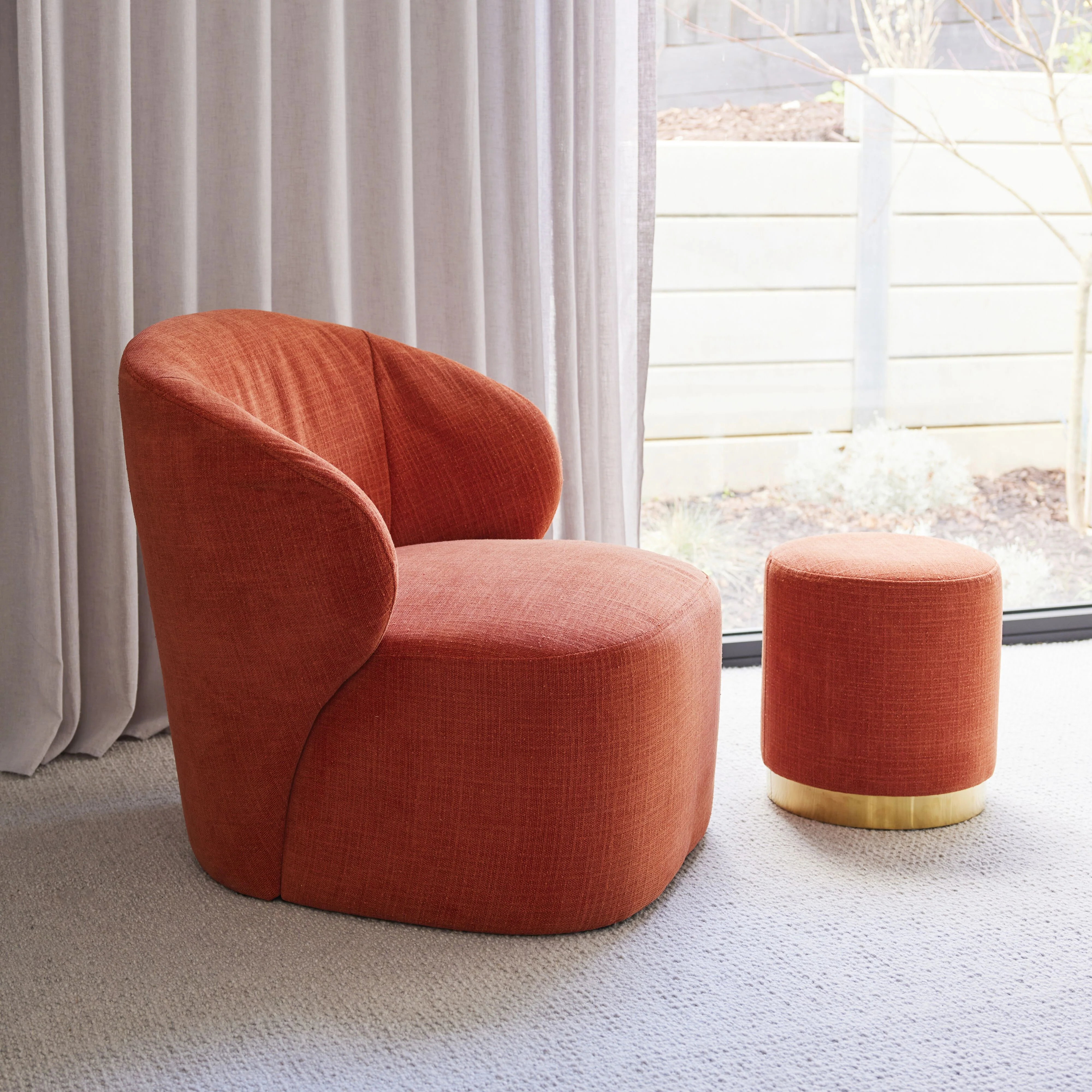Edie Occasional Chair Solace Tangerine - Image 9