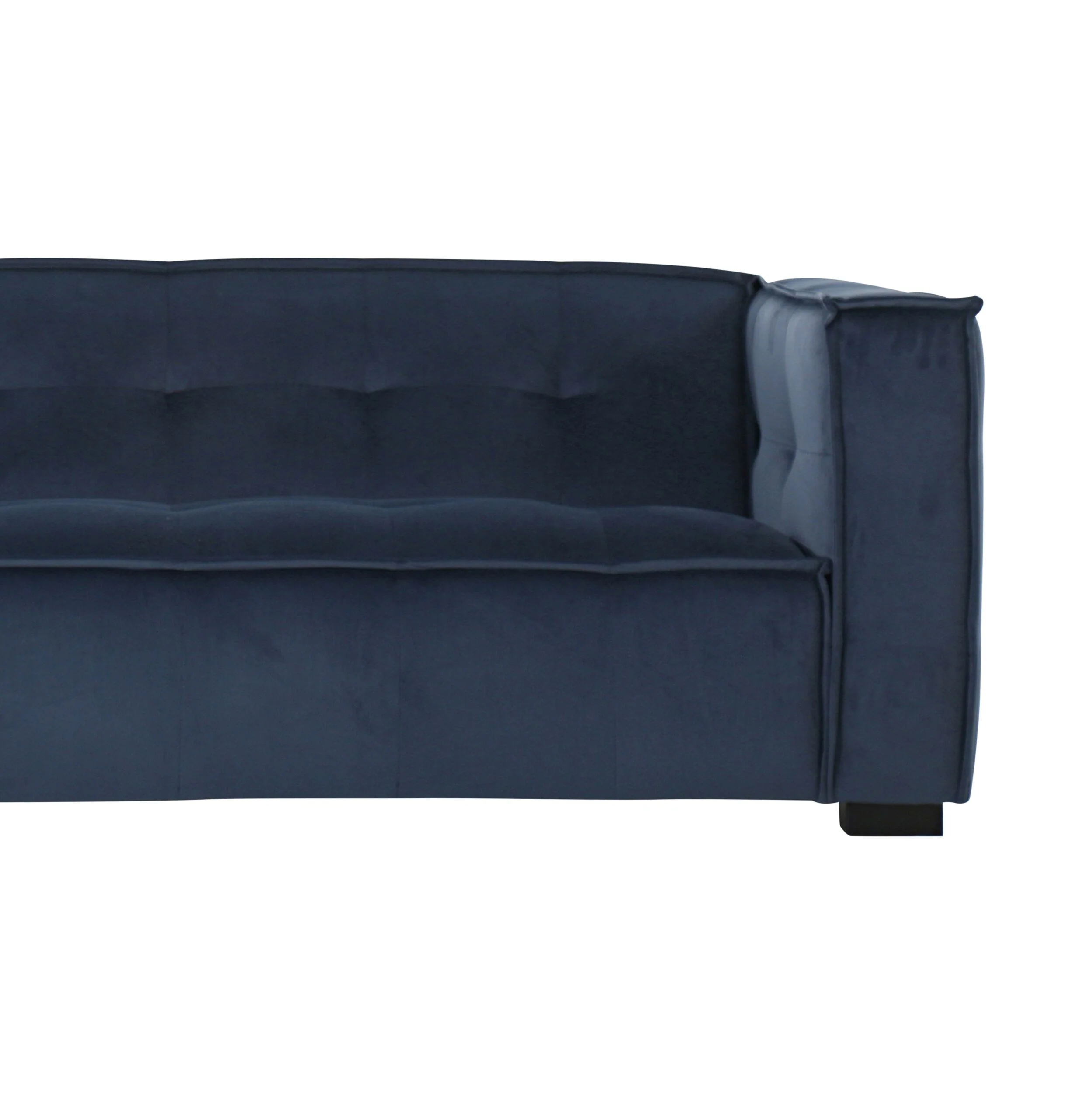 Elementa 3 Seater Velvet Sofa Sapphire Blue C-044 - Image 4