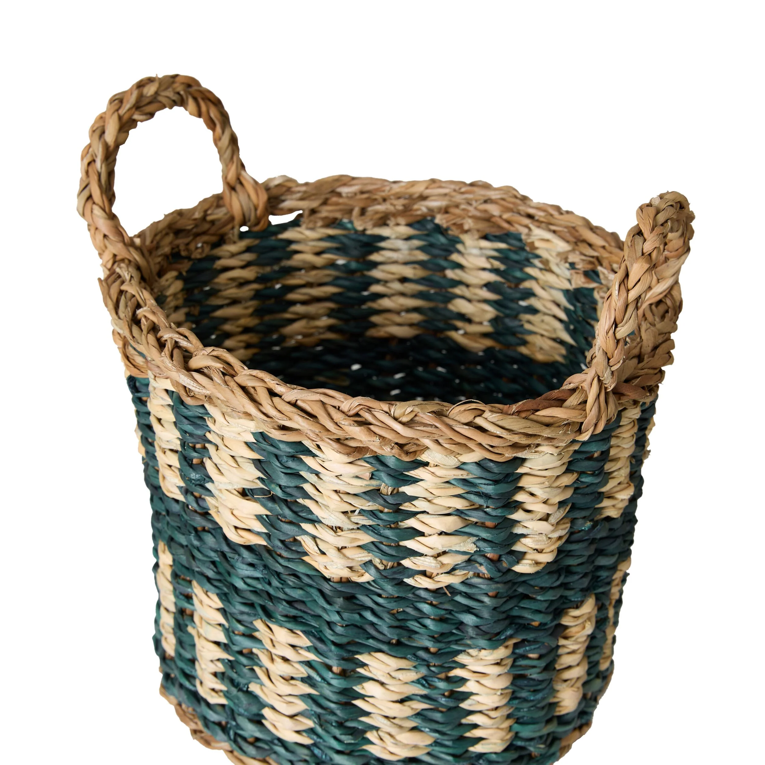 Elira Stripe Basket with Handles - Image 3