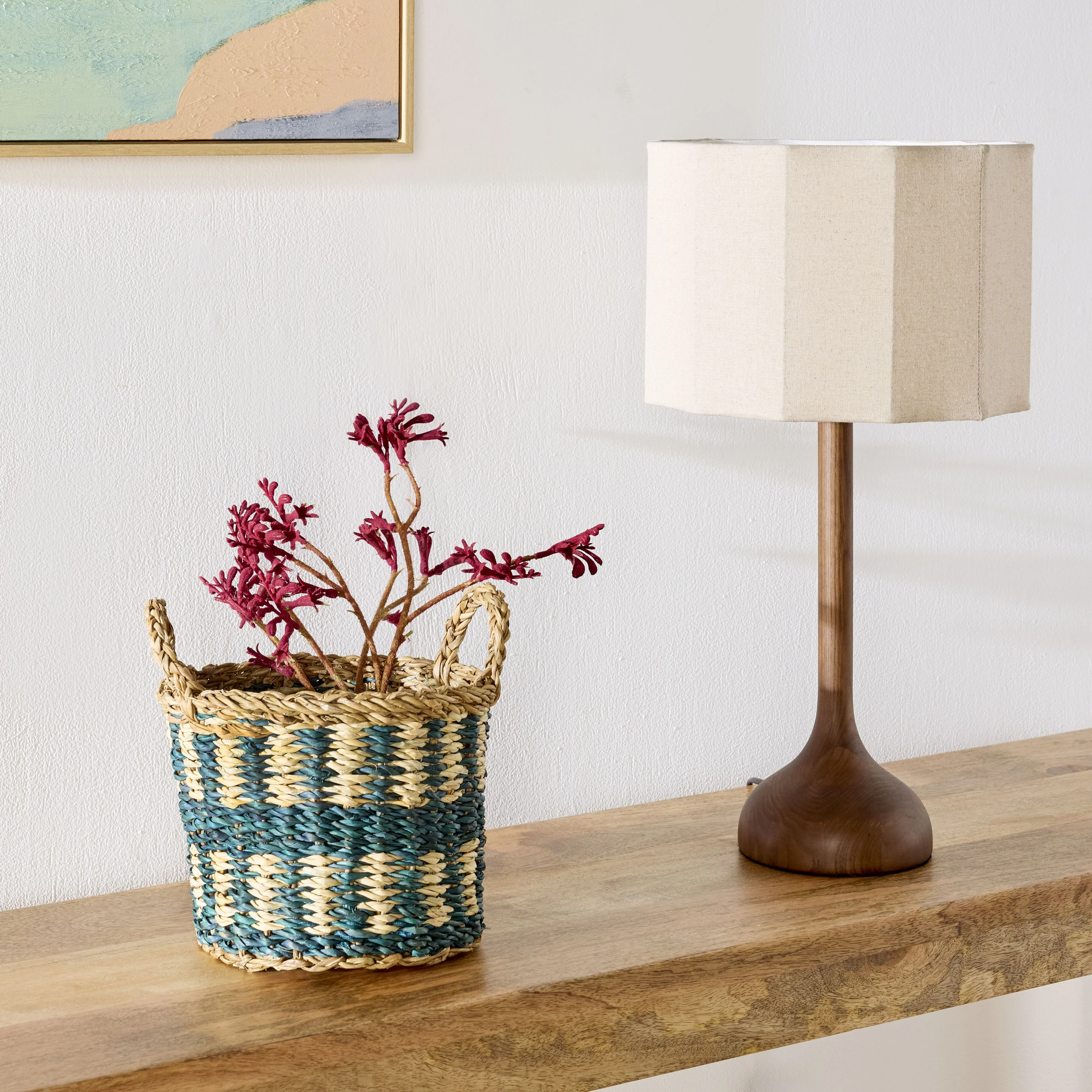 Elira Stripe Basket with Handles - Image 5