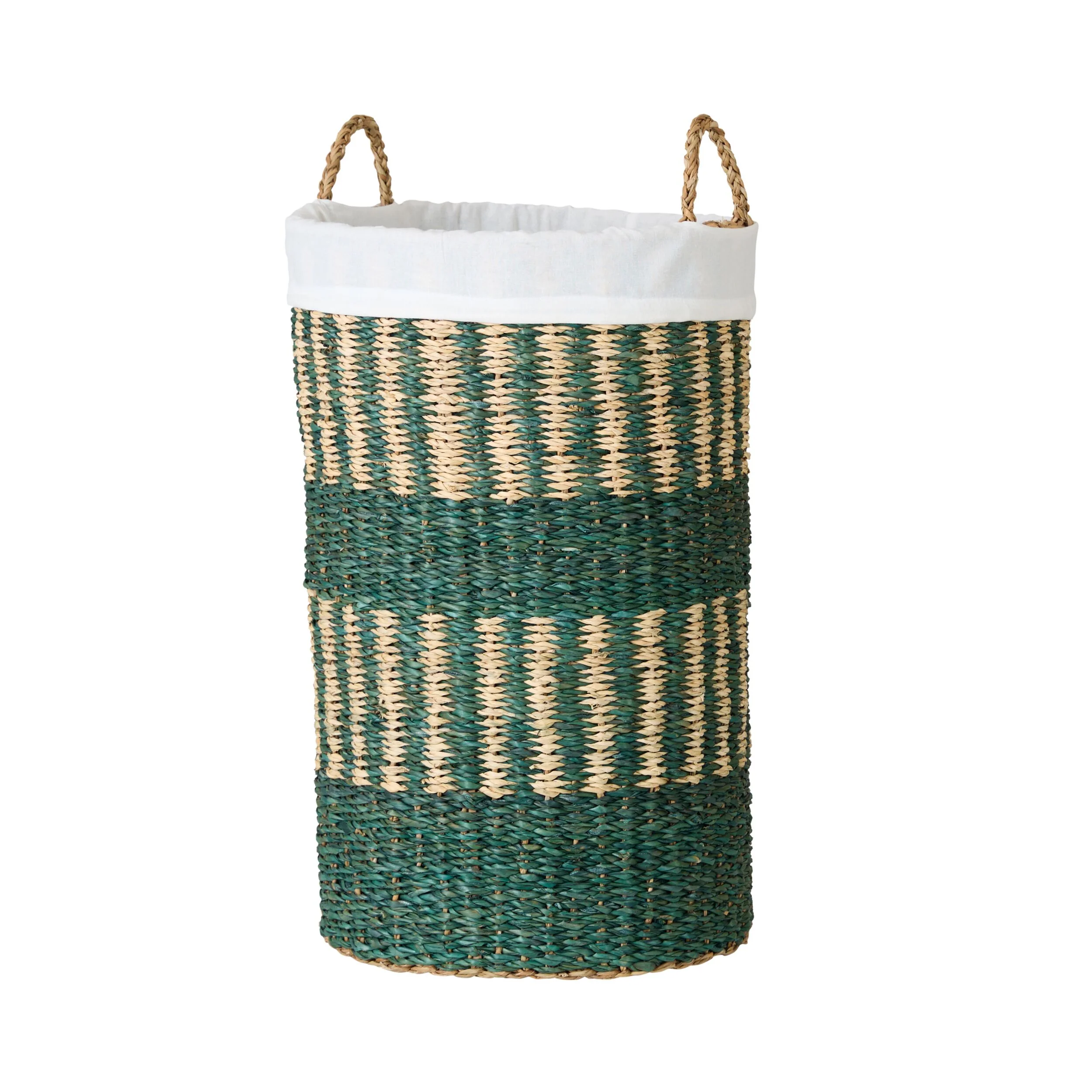 Elira Stripe Lined Laundry Basket - Image 3