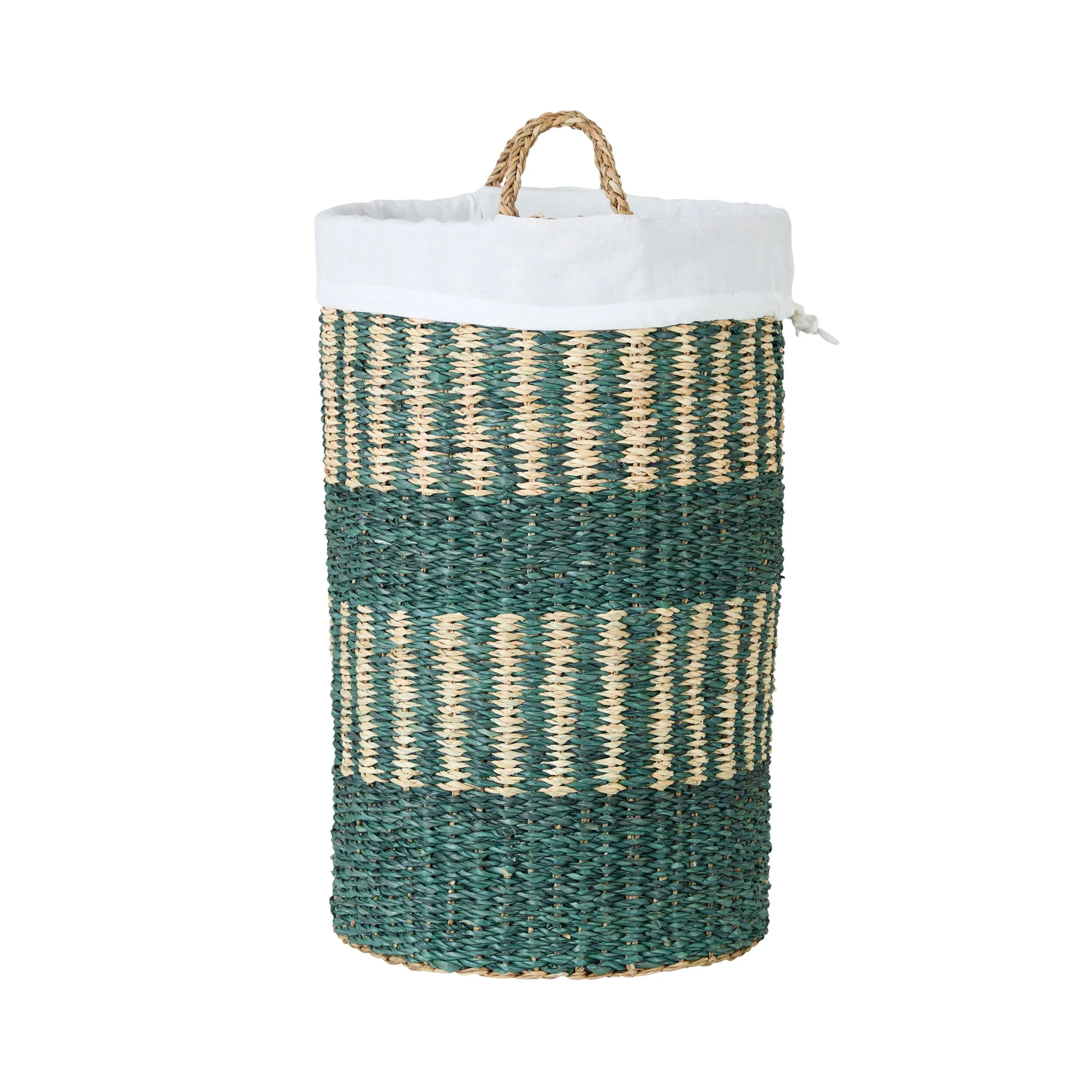 Elira Stripe Lined Laundry Basket - Image 4