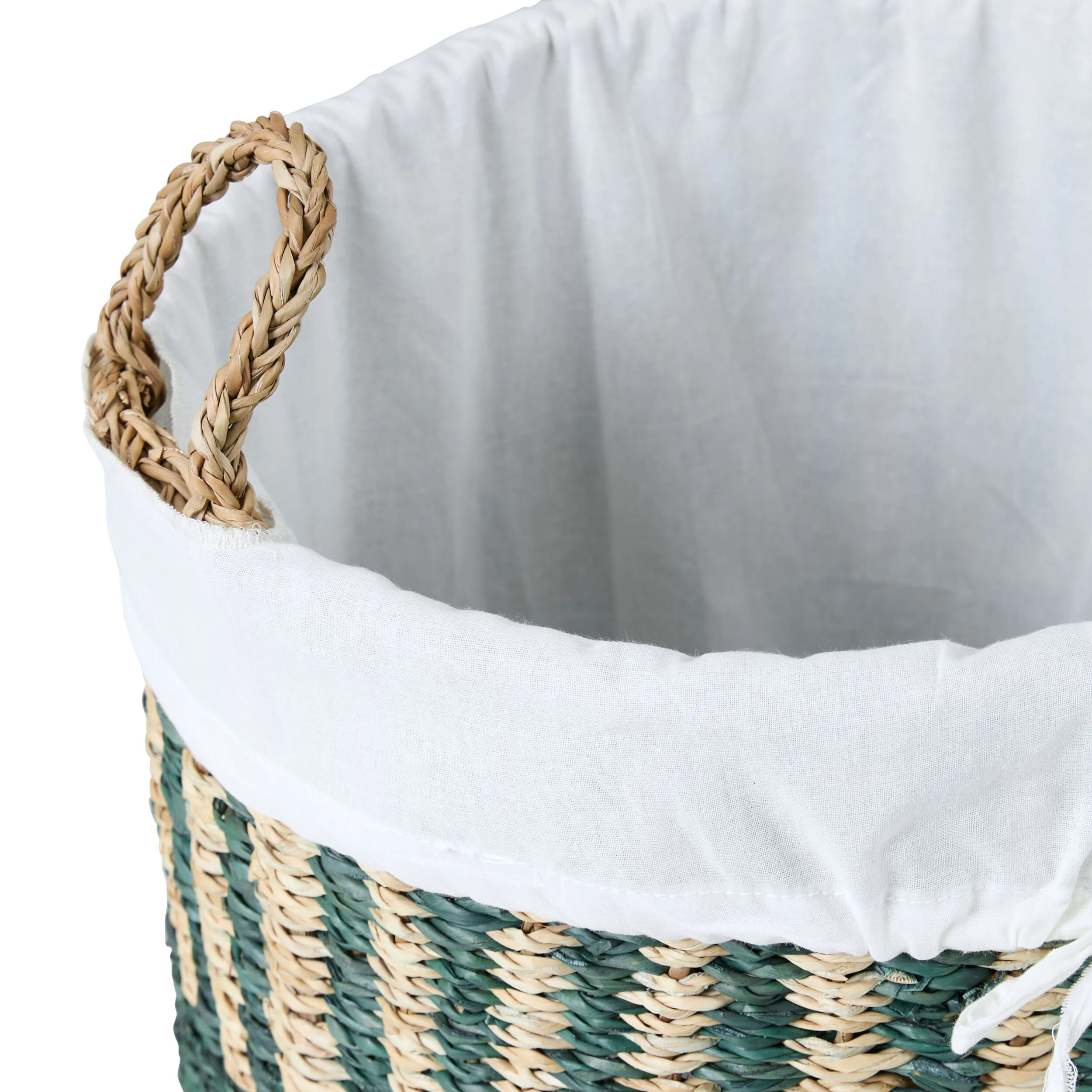 Elira Stripe Lined Laundry Basket - Image 5