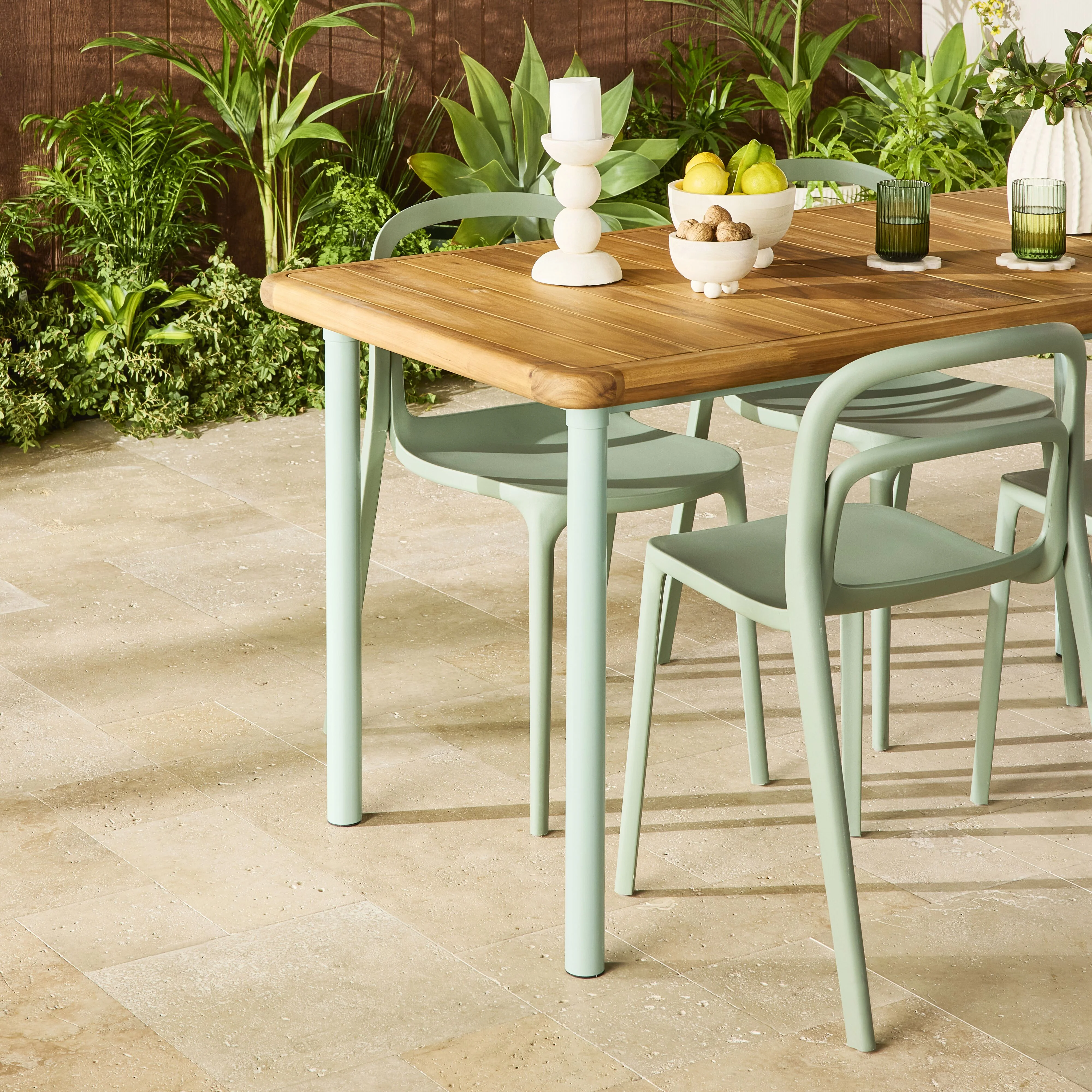 Ellie Outdoor Dining Table 160cm Smoke Green - Image 6