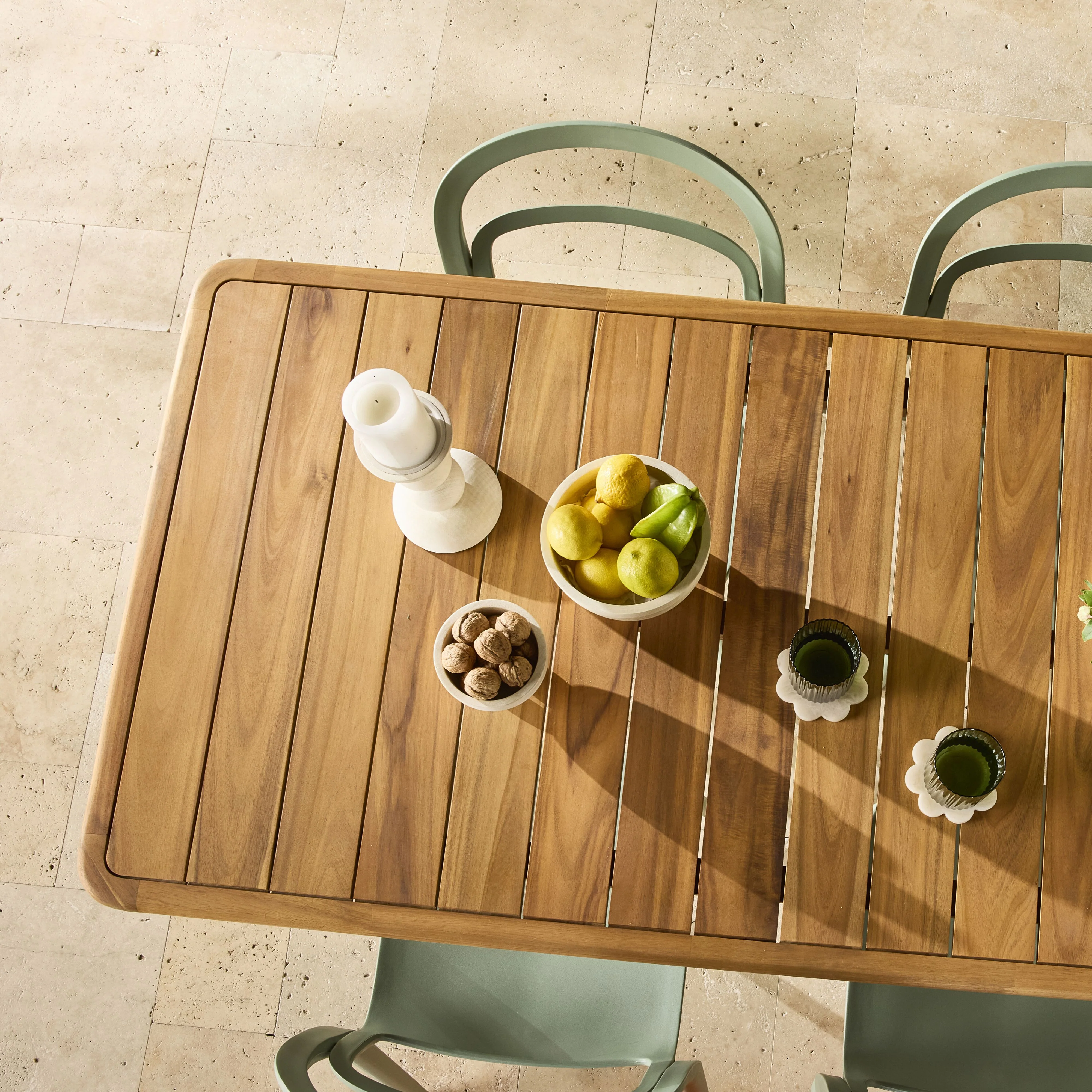 Ellie Outdoor Dining Table 160cm Smoke Green - Image 8