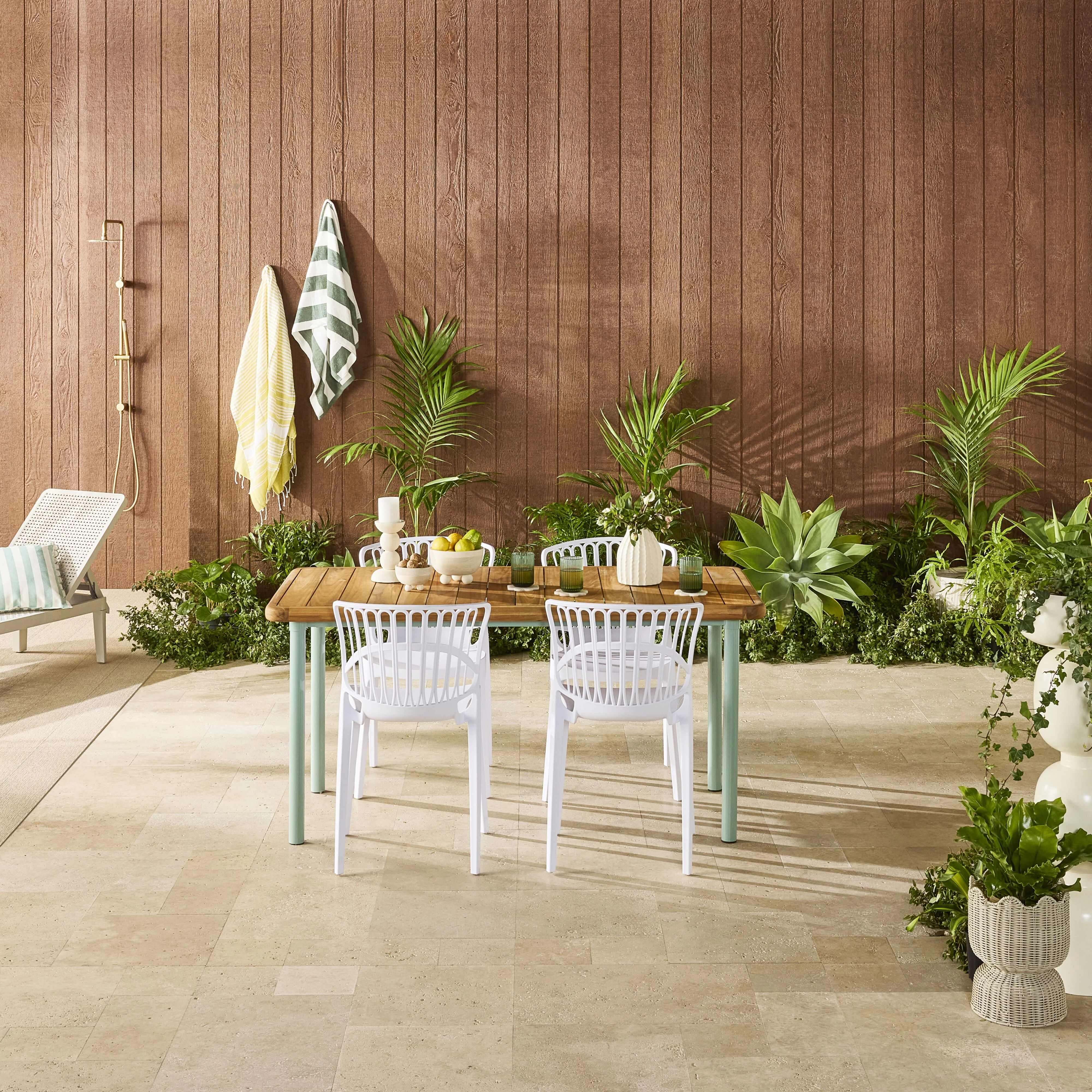 Ellie Outdoor Dining Table 160cm Smoke Green - Image 9