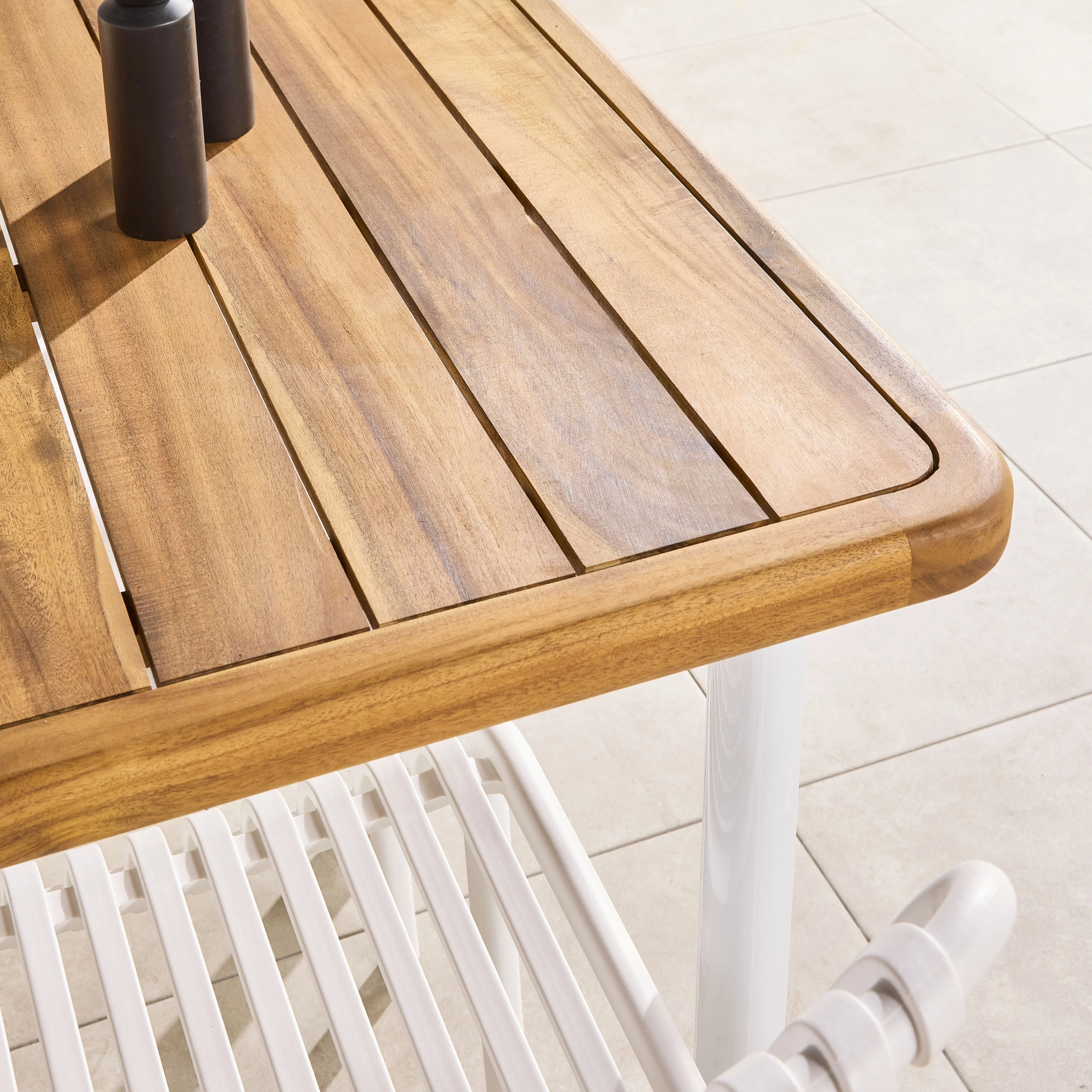 Ellie Outdoor Dining Table 160cm White - Image 13