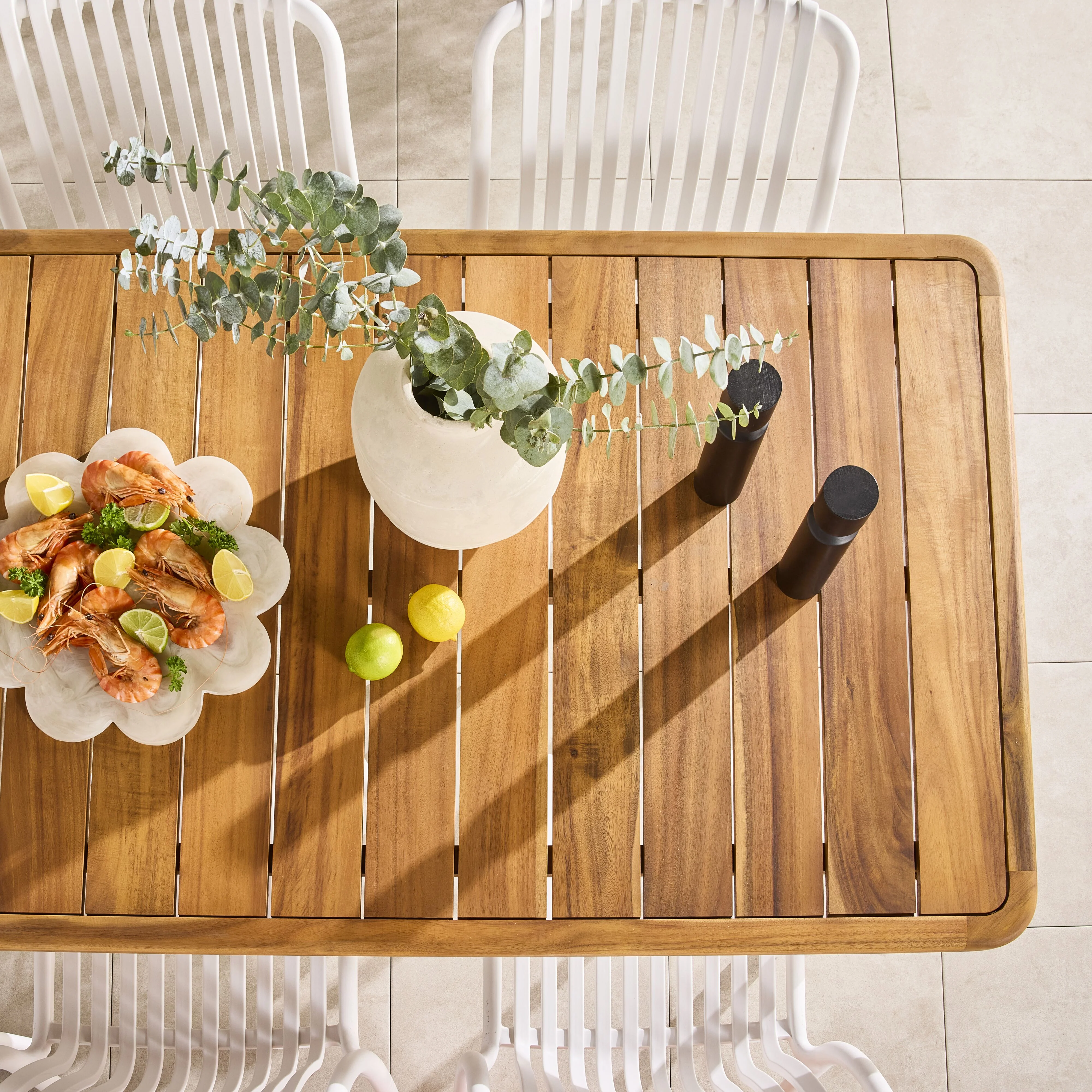 Ellie Outdoor Dining Table 160cm White - Image 14