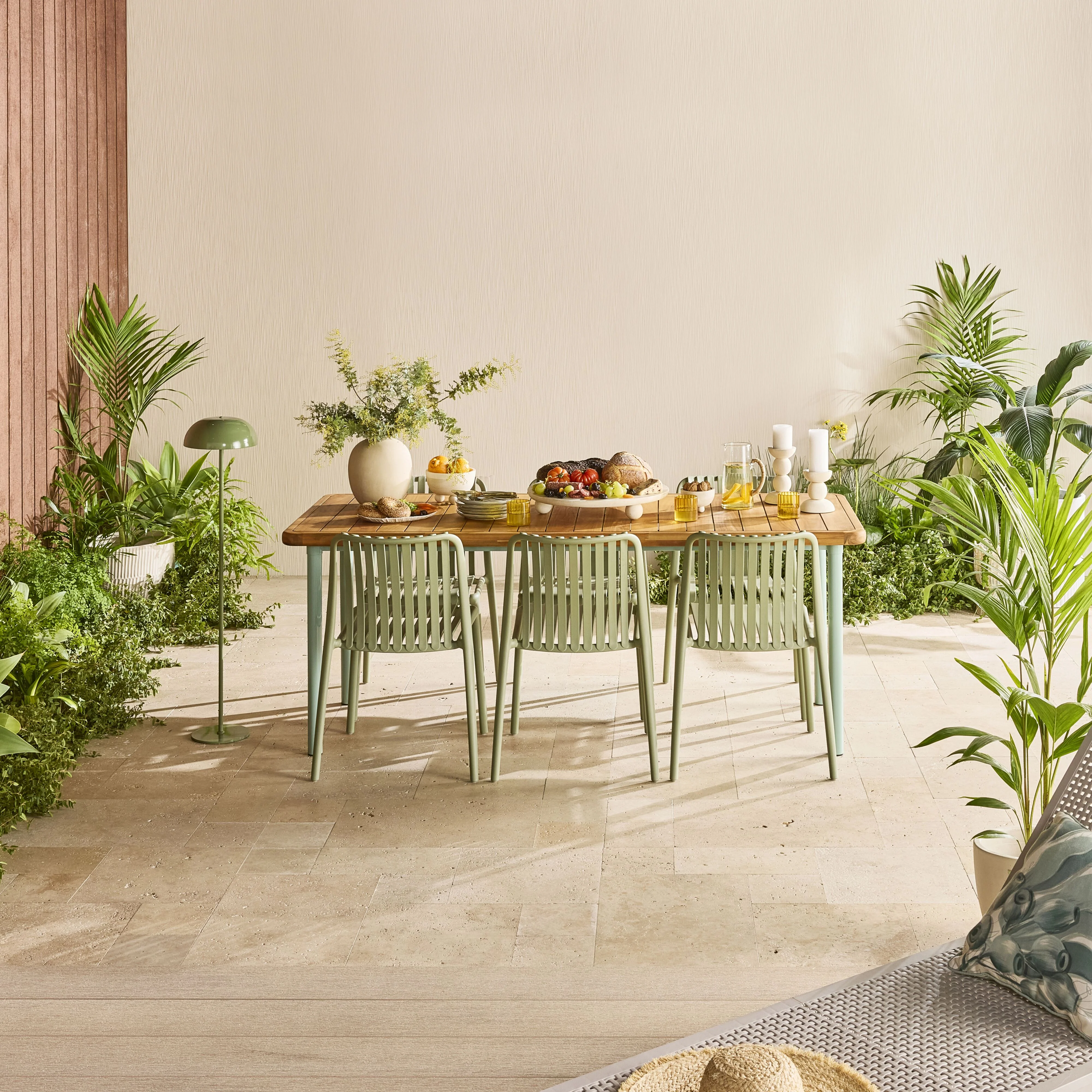 Ellie Outdoor Dining Table 200cm Smoke Green - Image 6