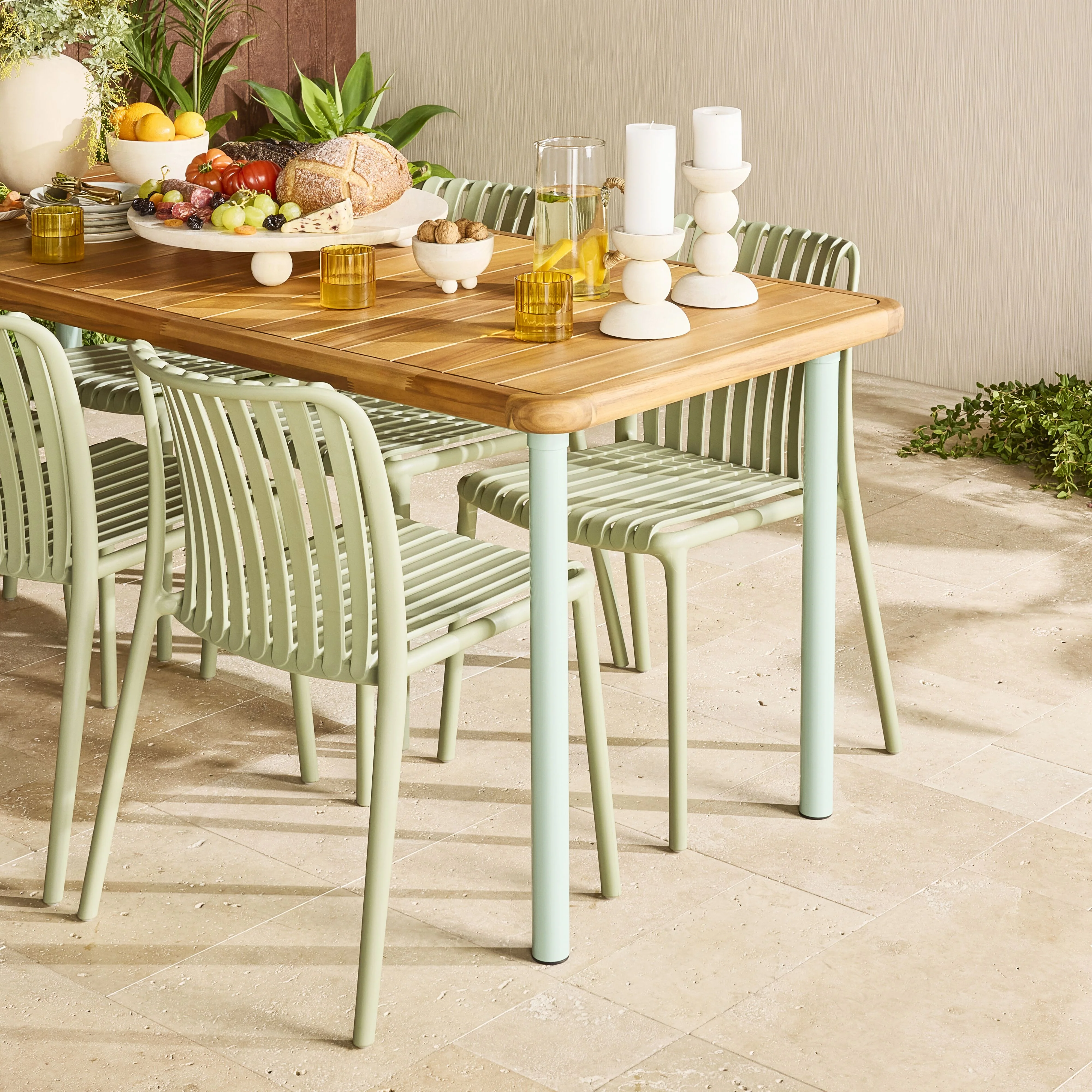 Ellie Outdoor Dining Table 200cm Smoke Green - Image 8
