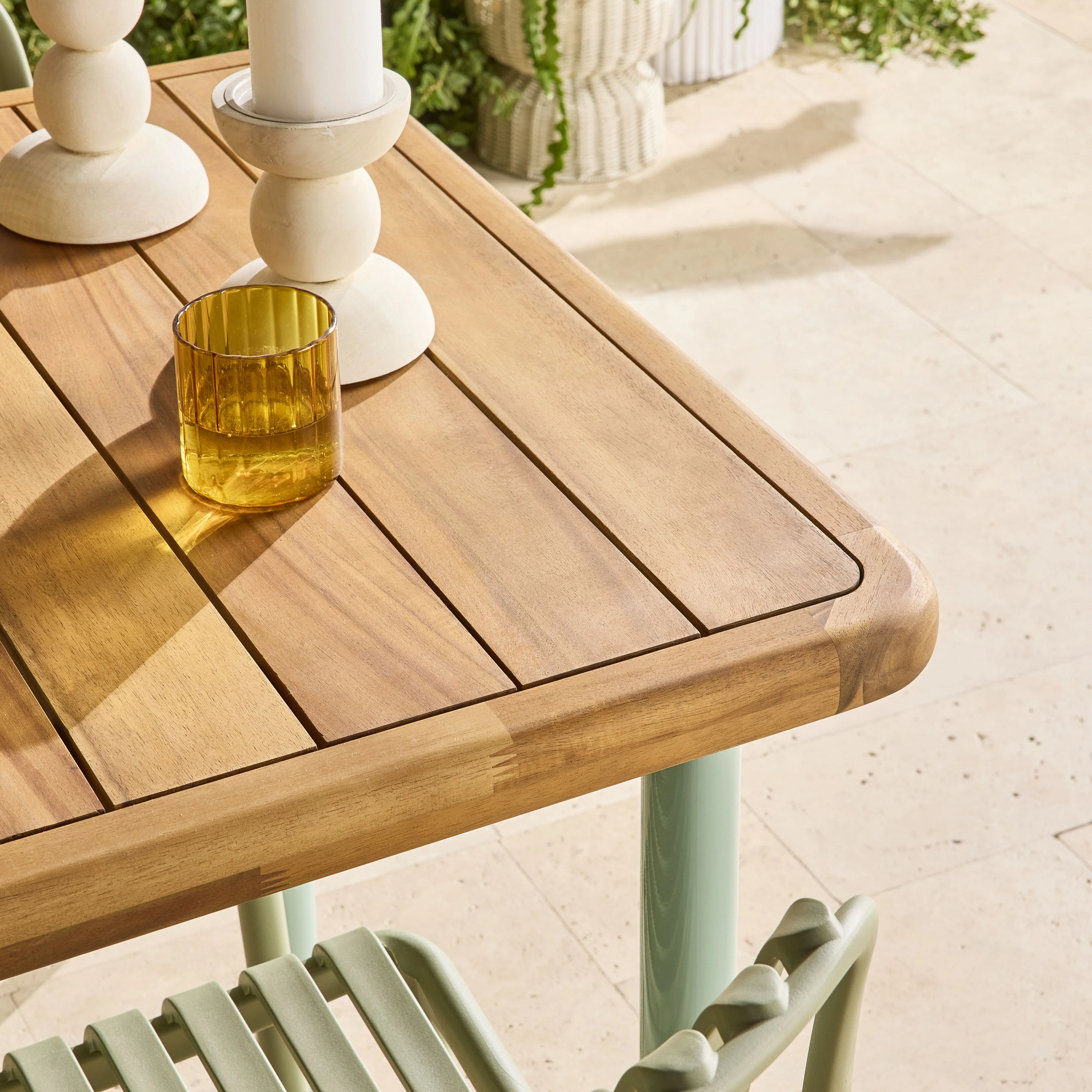 Ellie Outdoor Dining Table 200cm Smoke Green - Image 9