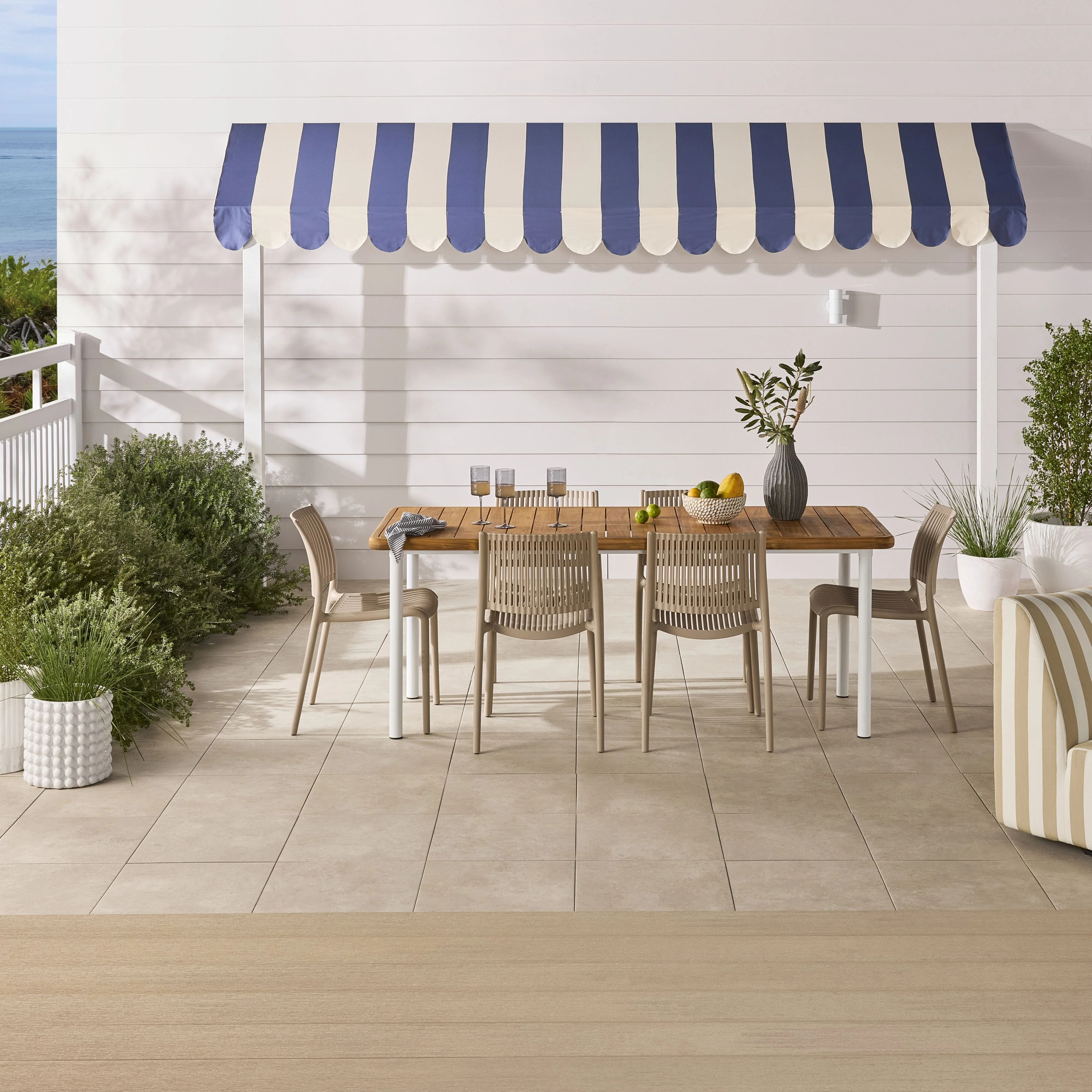 Ellie Outdoor Dining Table 200cm White - Image 10